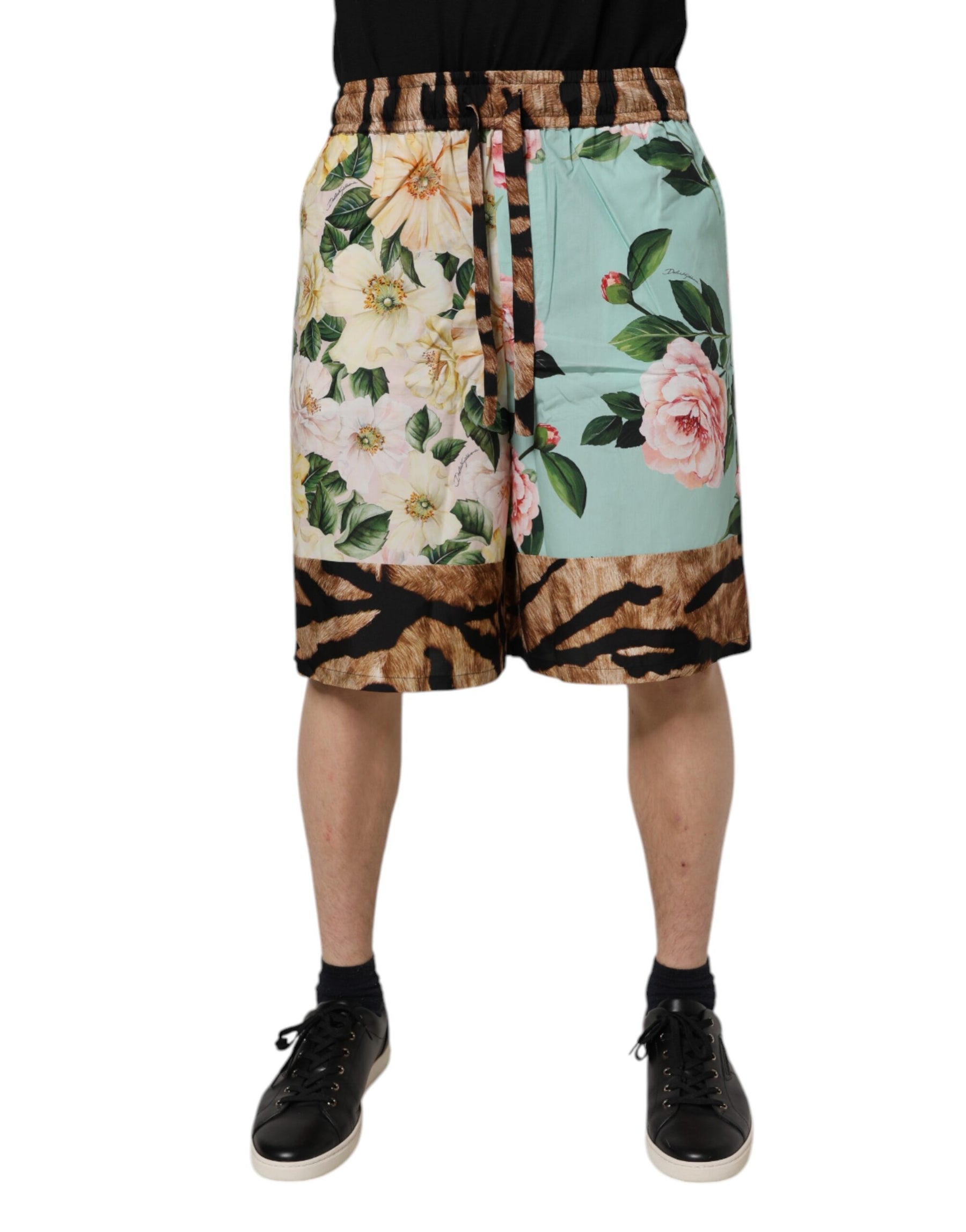 Dolce & Gabbana Multicolor Floral Print Men Bermuda Shorts | Regal Royce