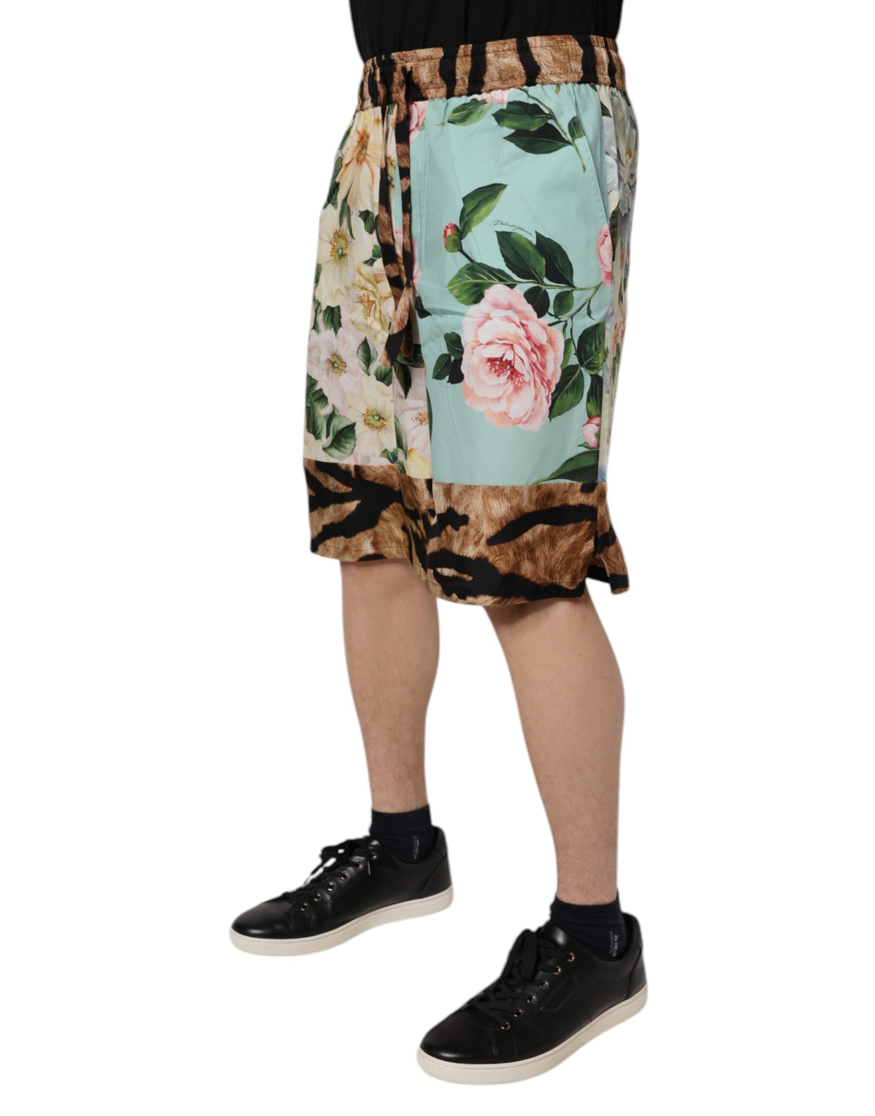 Dolce & Gabbana Multicolor Floral Print Men Bermuda Shorts | Regal Royce