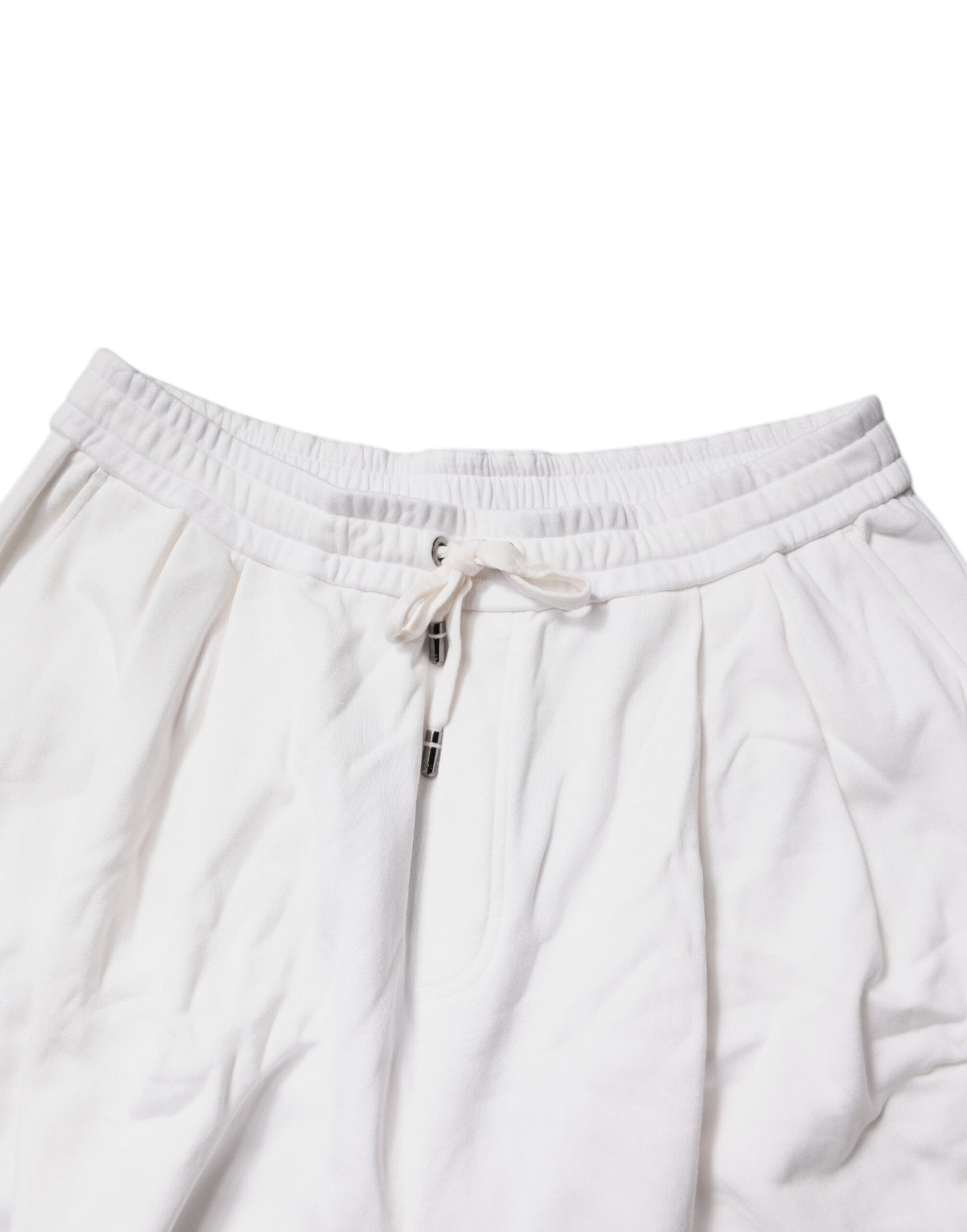 Dolce & Gabbana White Cotton Cargo Bermuda Sweatshorts Shorts | Regal Royce