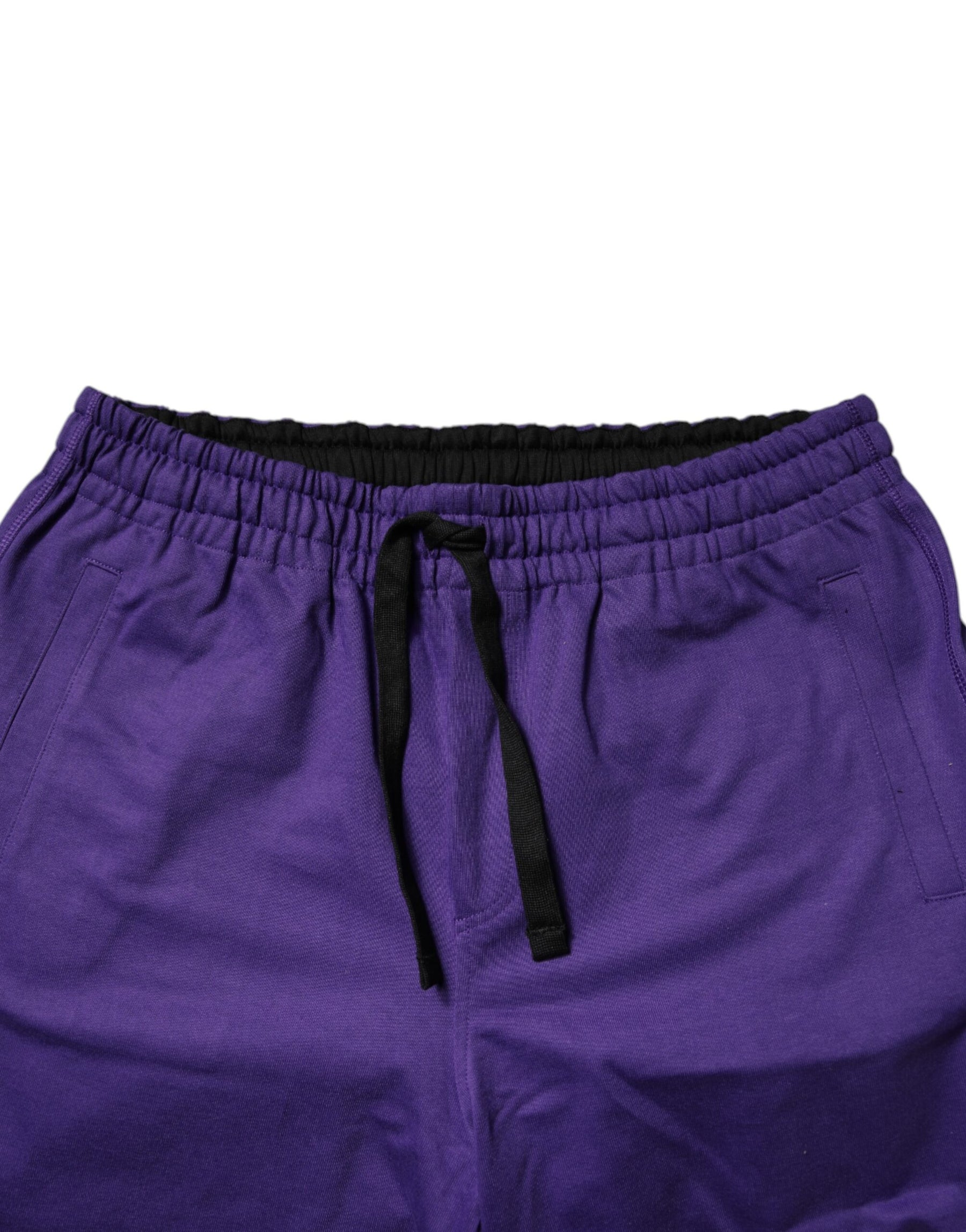 Dolce & Gabbana Purple Cotton Men Bermuda Sweatshorts Shorts | Regal Royce