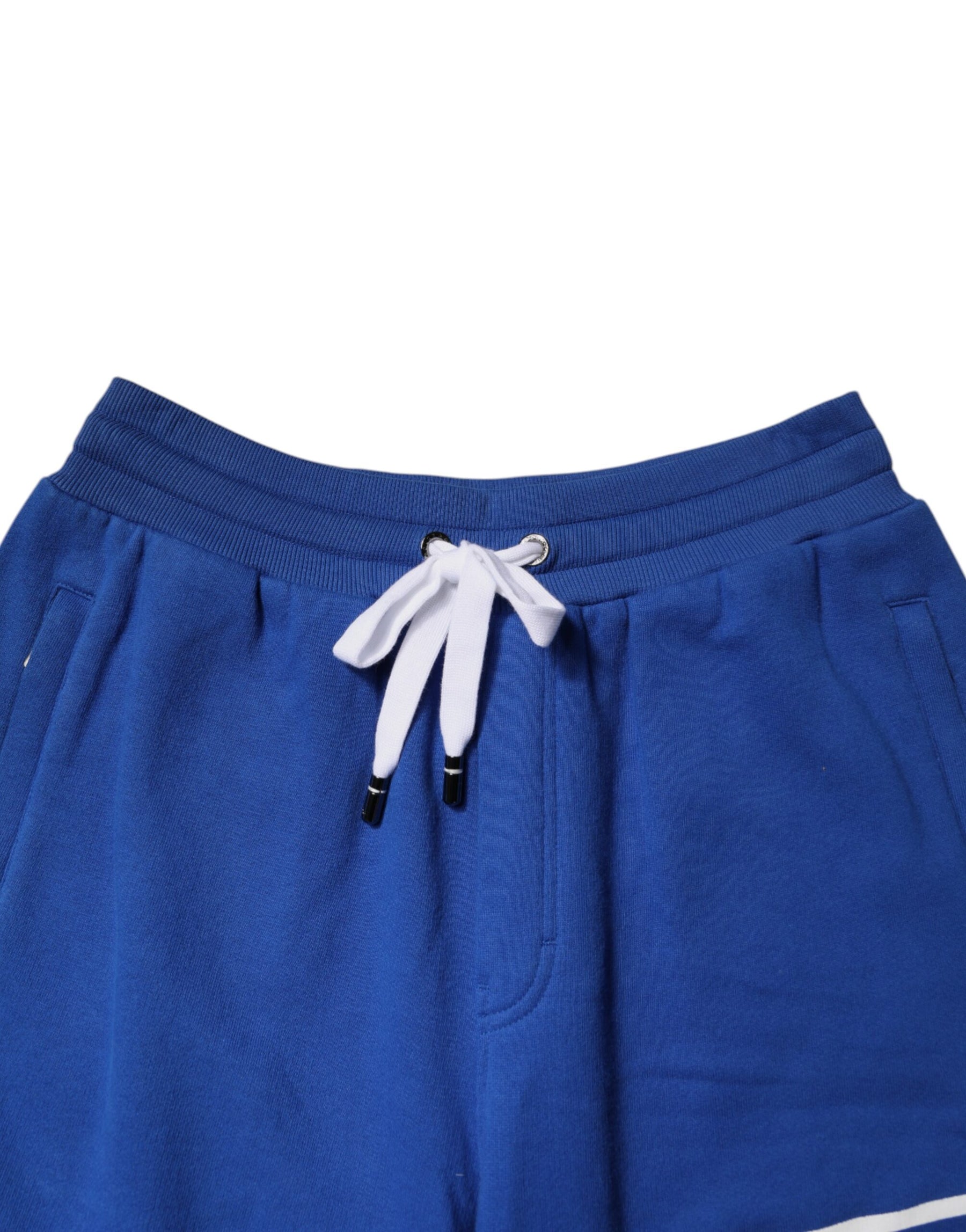 Dolce & Gabbana Blue Logo Cotton Bermuda Sweatshorts Shorts | Regal Royce