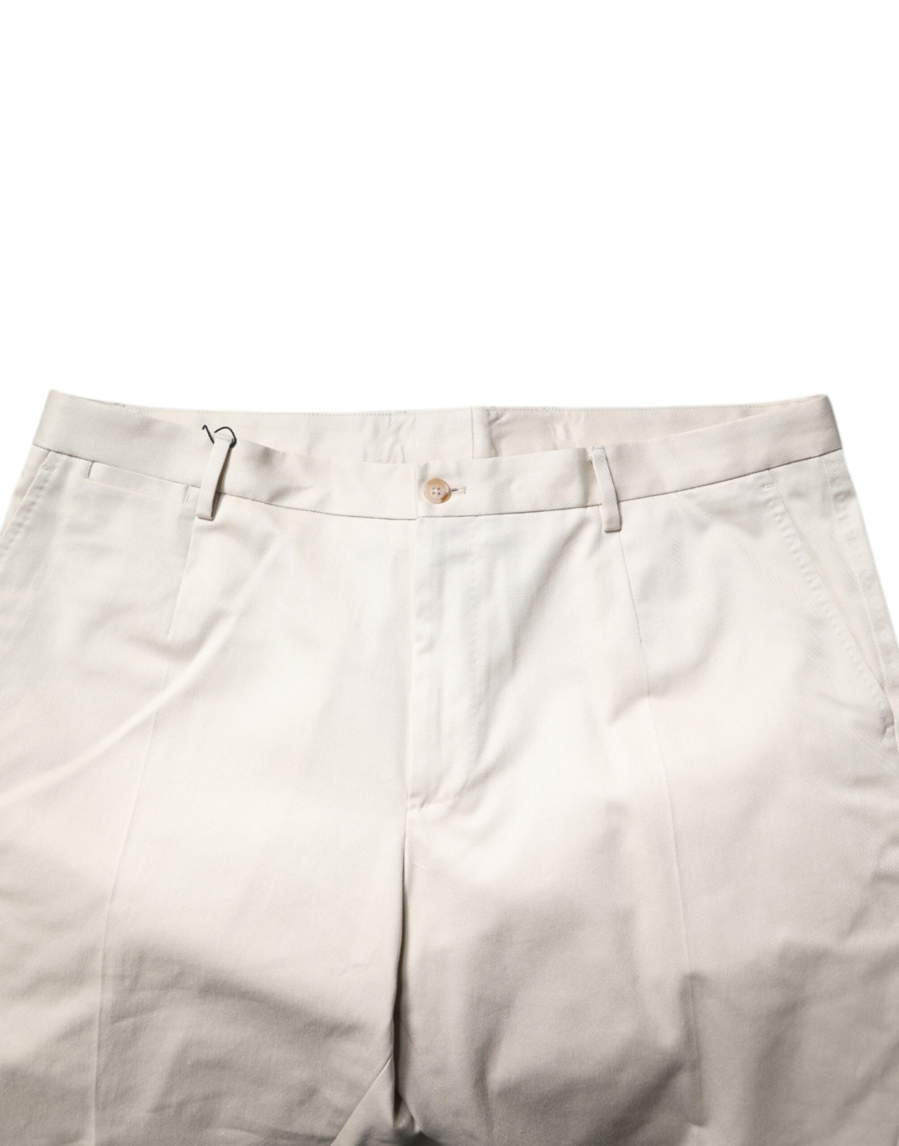 Dolce & Gabbana Beige Cotton Stretch Mid Waist Bermuda Shorts | Regal Royce