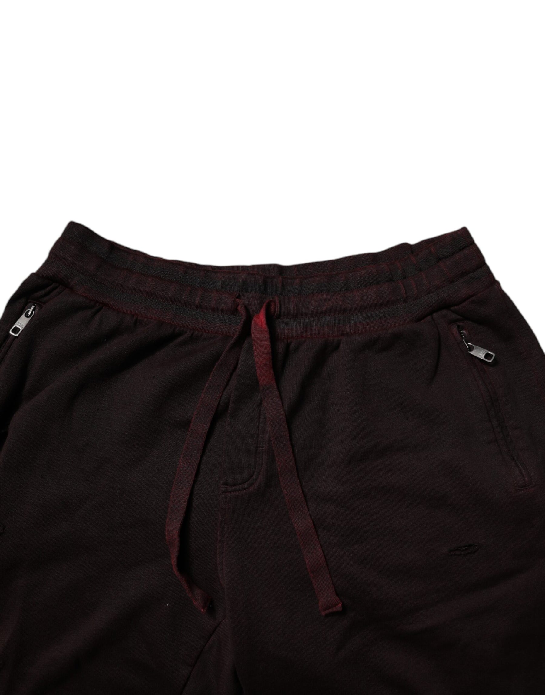 Dolce & Gabbana Bordeaux Cotton Bermuda Sweatshorts Shorts | Regal Royce
