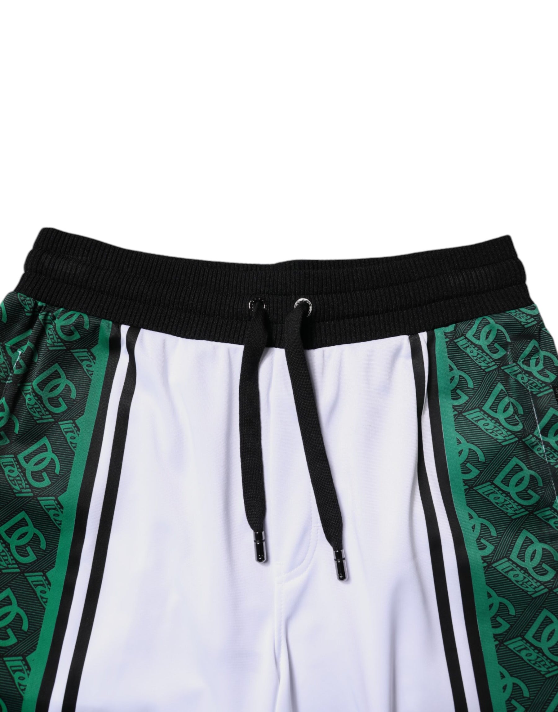 Dolce & Gabbana White Green Men Jersey Sweatshorts Shorts | Regal Royce