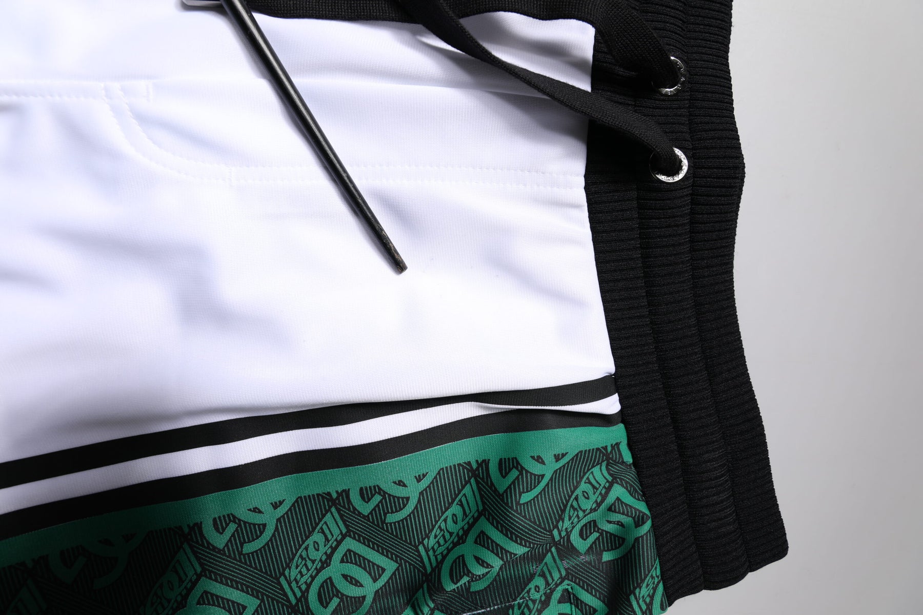 Dolce & Gabbana White Green Men Jersey Sweatshorts Shorts | Regal Royce