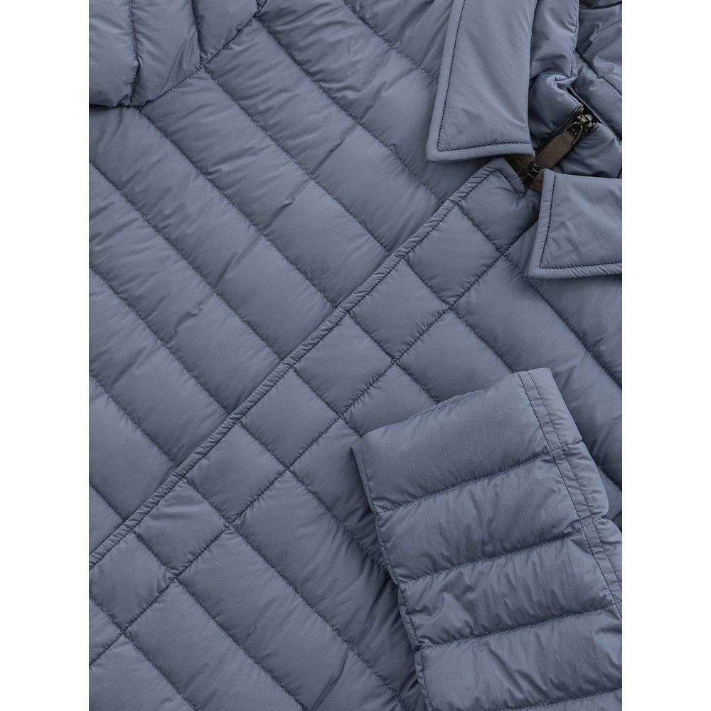 Herno Blue Polyester Coat | Regal Royce