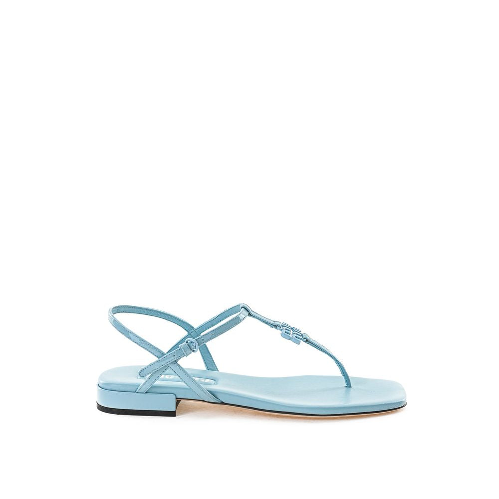 Miu Miu Blue Patent Leather Flip-Flop Sandals | Regal Royce