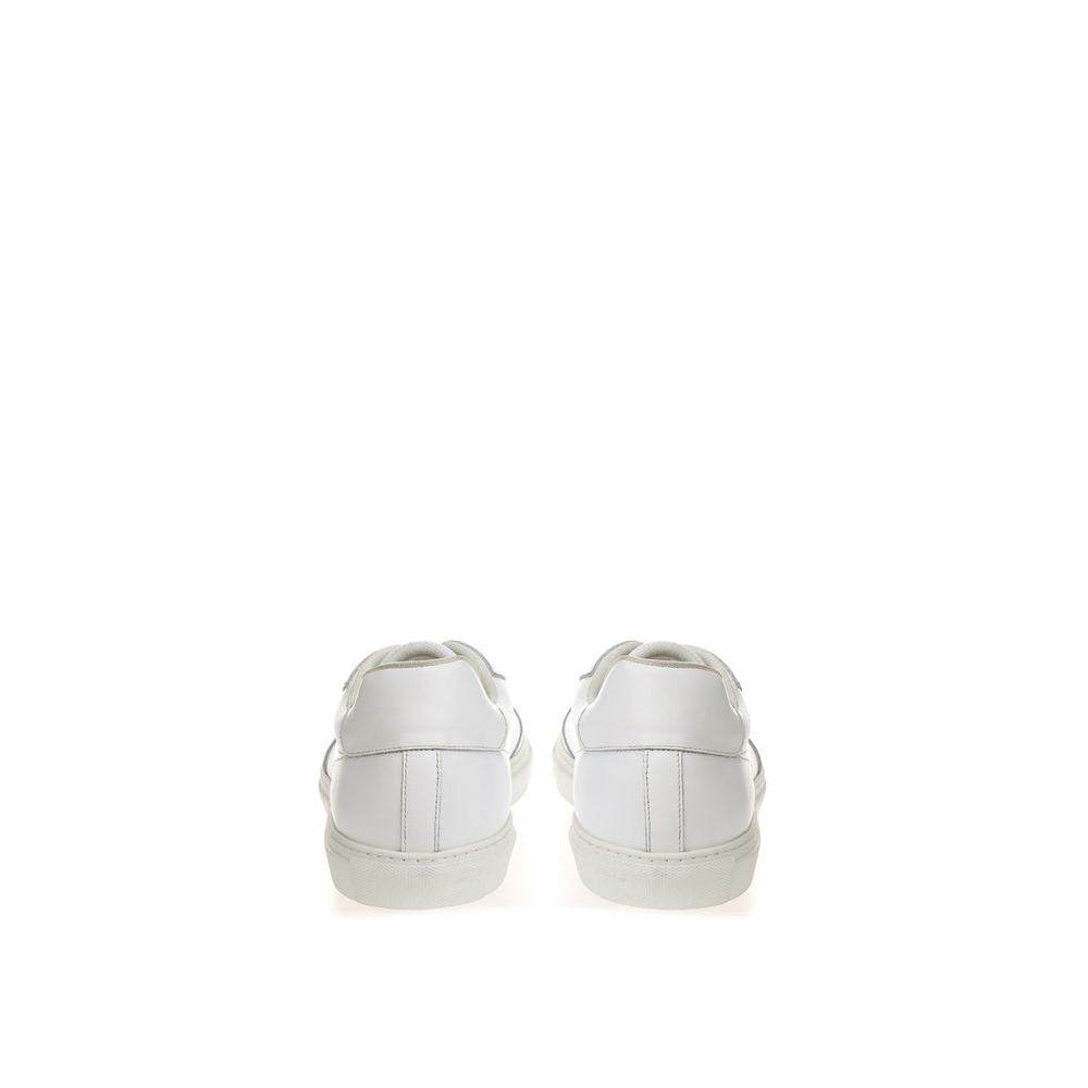 Roberto Cavalli White Leather Low Top Sneakers | Regal Royce