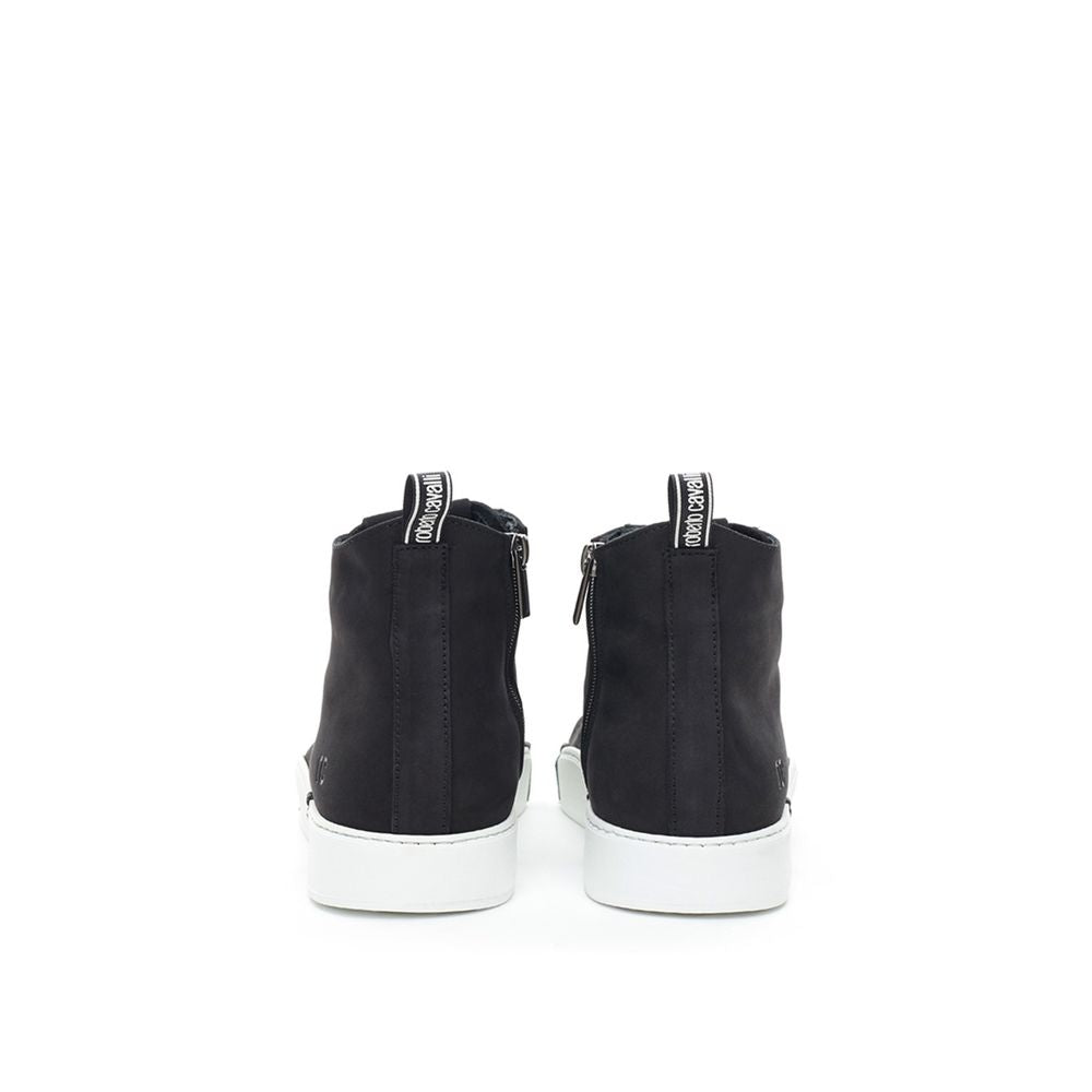 Roberto Cavalli Black Suede Leather High Top Sneakers | Regal Royce