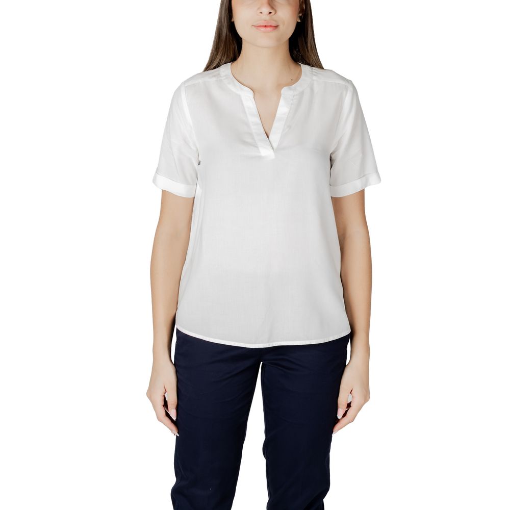 Street One White Viscose Blouse | Regal Royce
