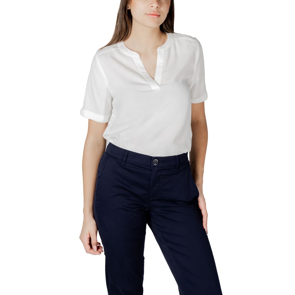 Street One White Viscose Blouse | Regal Royce