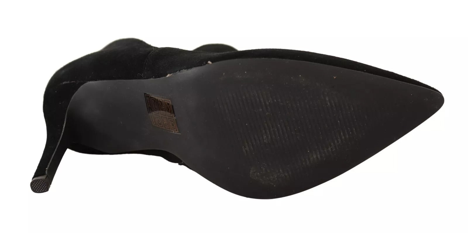 Steve Madden Black Suede Leather Stiletto Heels Boots Shoes | Regal Royce