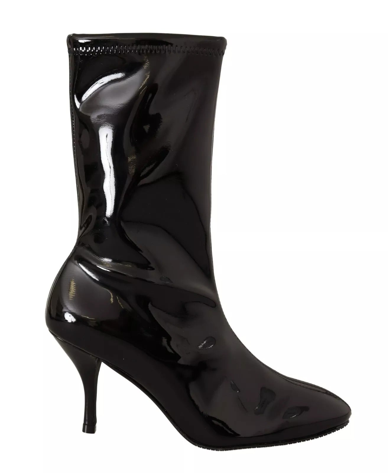 Stuart Weitzman Black Patent Leather High Heels Boots Shoes | Regal Royce