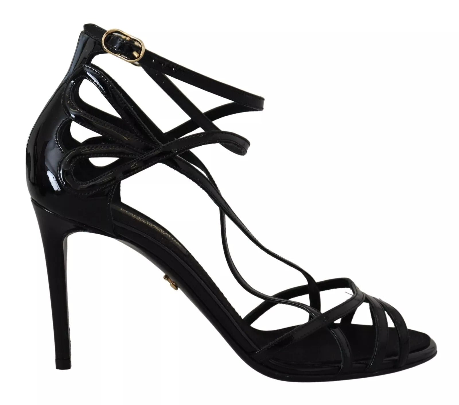 Dolce & Gabbana Black Leather Stiletto Heels Sandals Shoes | Regal Royce