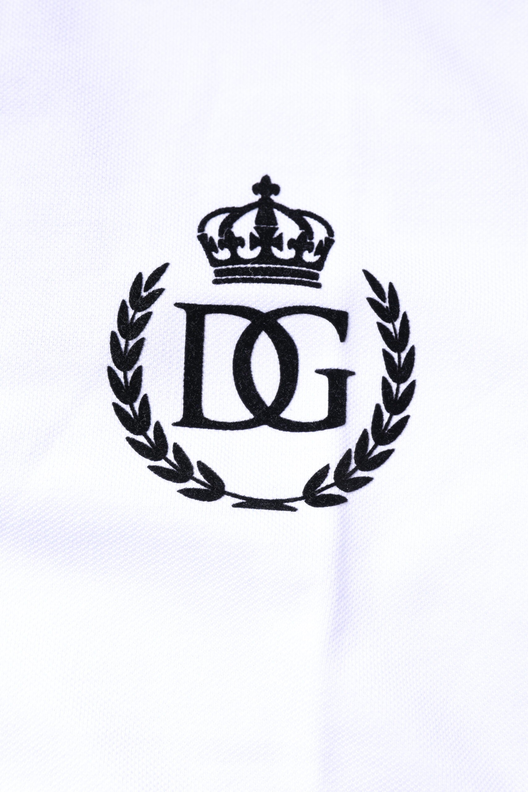 Dolce & Gabbana White Cotton Crown Collared Men Polo T-shirt | Regal Royce