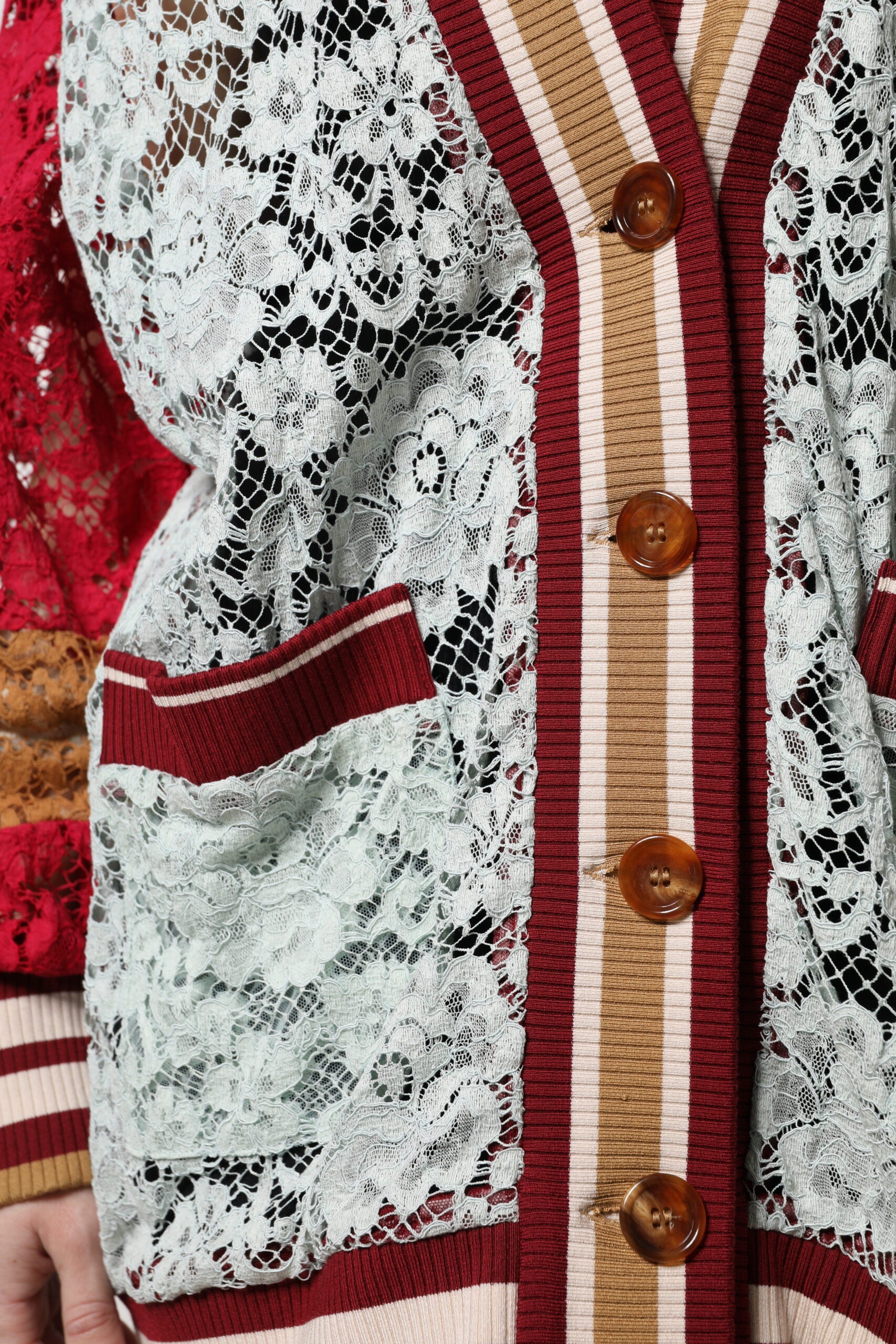 Dolce & Gabbana Multicolor Floral Lace Cardigan Sweater | Regal Royce