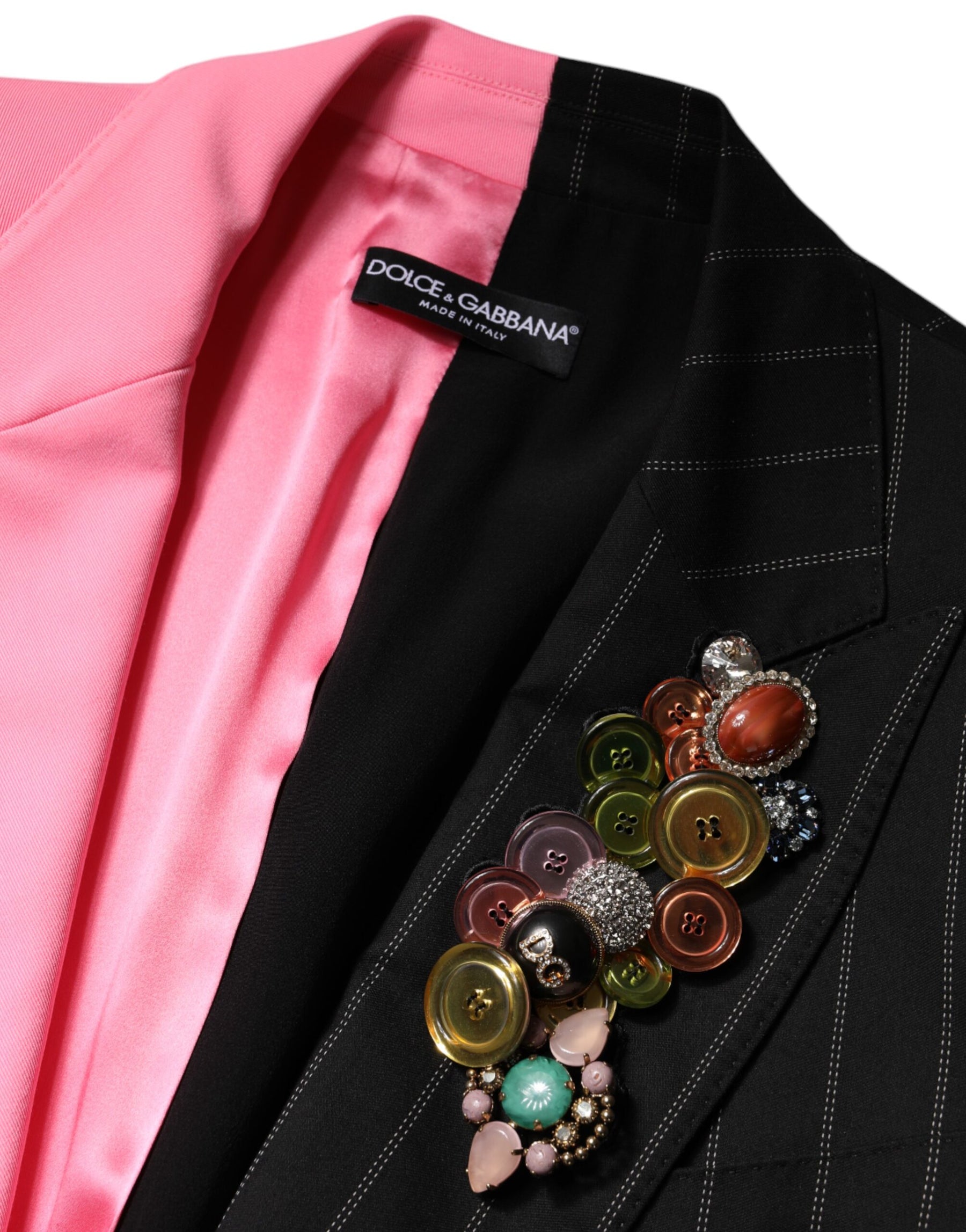 Dolce & Gabbana Multicolor Patchwork Embellished Coat Jacket | Regal Royce