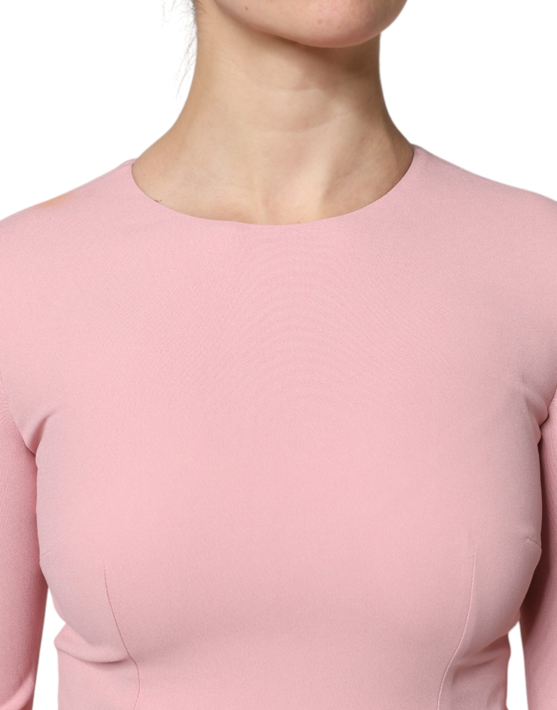 Dolce & Gabbana Pink A-line Flare Viscose 3/4 Sleeves Dress | Regal Royce