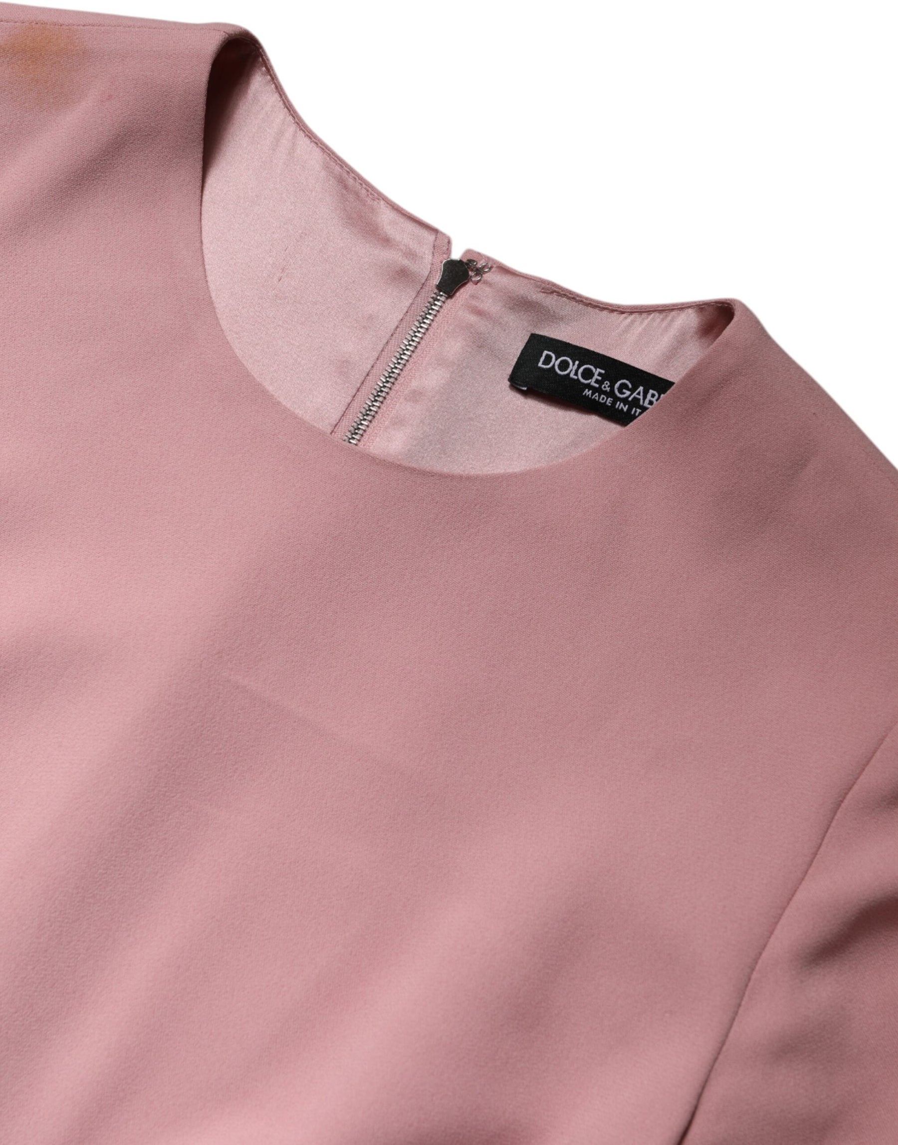 Dolce & Gabbana Pink A-line Flare Viscose 3/4 Sleeves Dress | Regal Royce