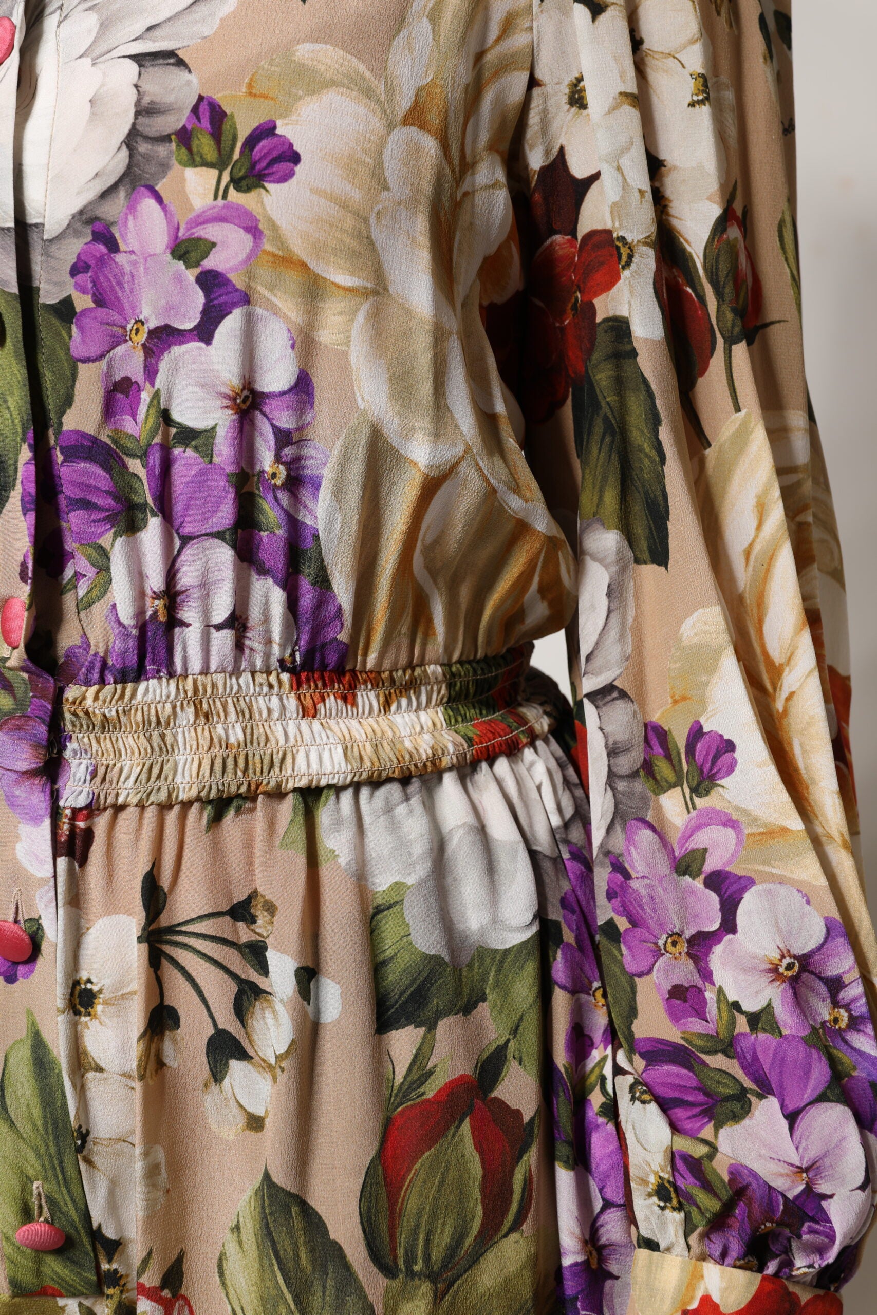 Dolce & Gabbana Multicolor Floral Wide Leg Jumpsuit Dress | Regal Royce