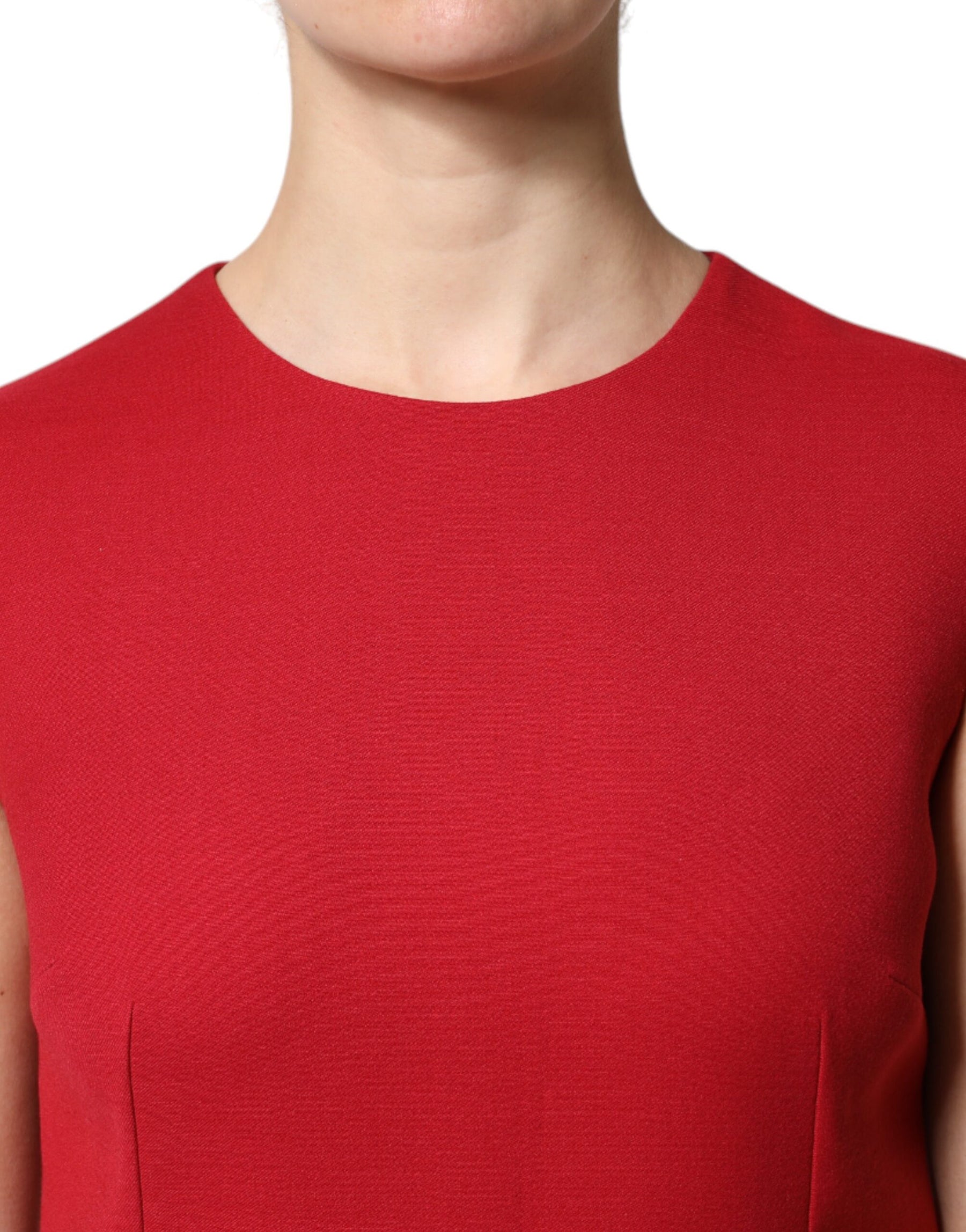 Dolce & Gabbana Red Wool Sleeveless Knee Length A-line Dress | Regal Royce