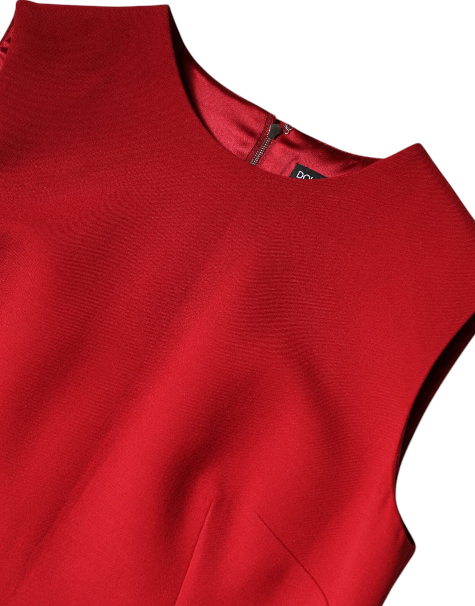 Dolce & Gabbana Red Wool Sleeveless Knee Length A-line Dress | Regal Royce