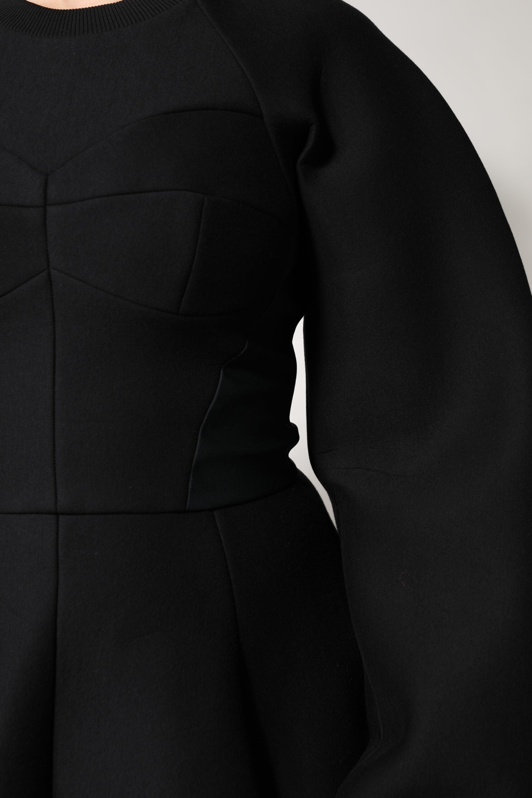 Dolce & Gabbana Black Cotton Long Sleeves A-line Mini Dress | Regal Royce