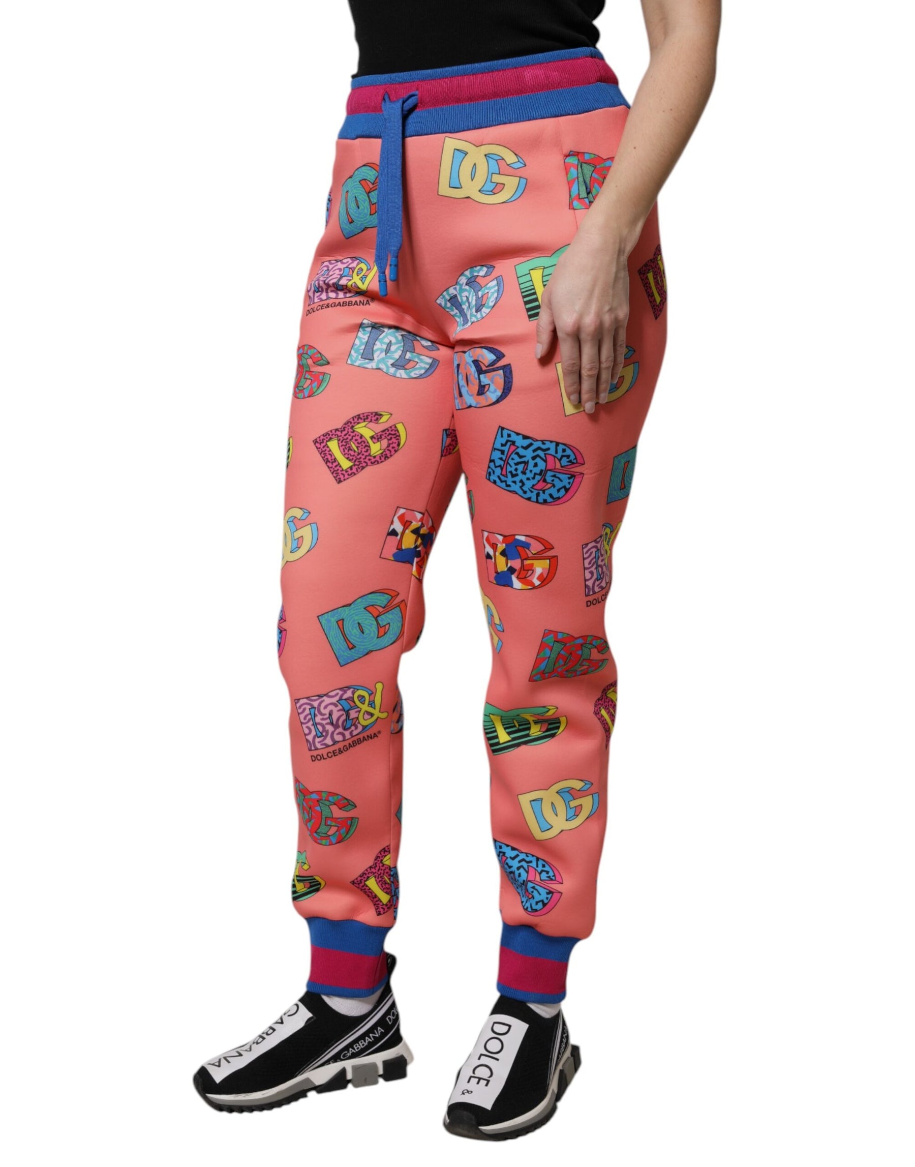 Dolce & Gabbana Pink Logo Monogram Jogger Sweatpants Pants | Regal Royce