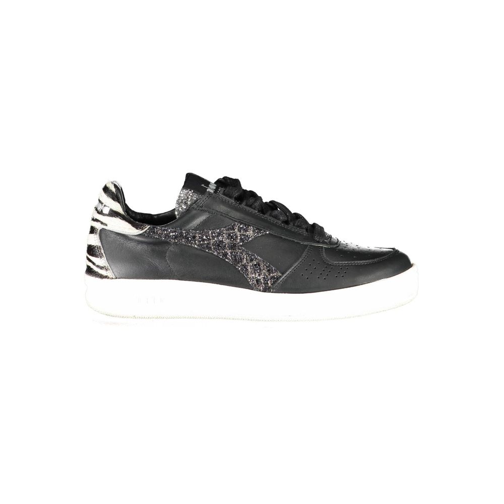 Diadora Black Leather Women Sneaker | Regal Royce