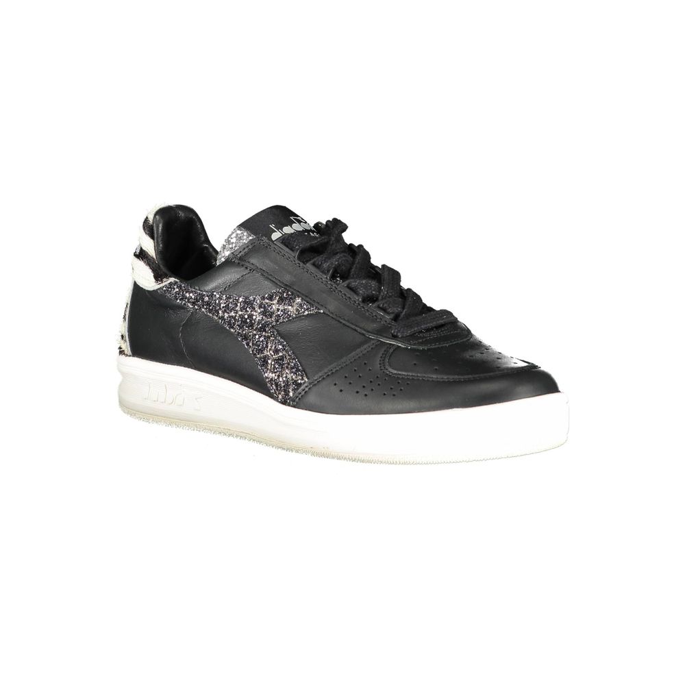 Diadora Black Leather Women Sneaker | Regal Royce