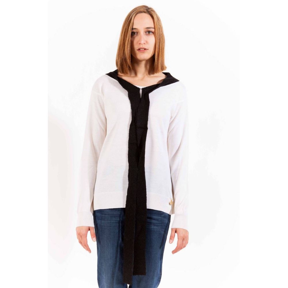 Love Moschino White Wool Women Sweater | Regal Royce