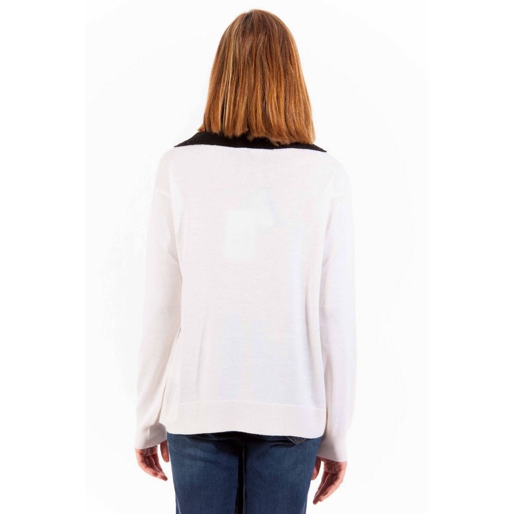 Love Moschino White Wool Women Sweater | Regal Royce
