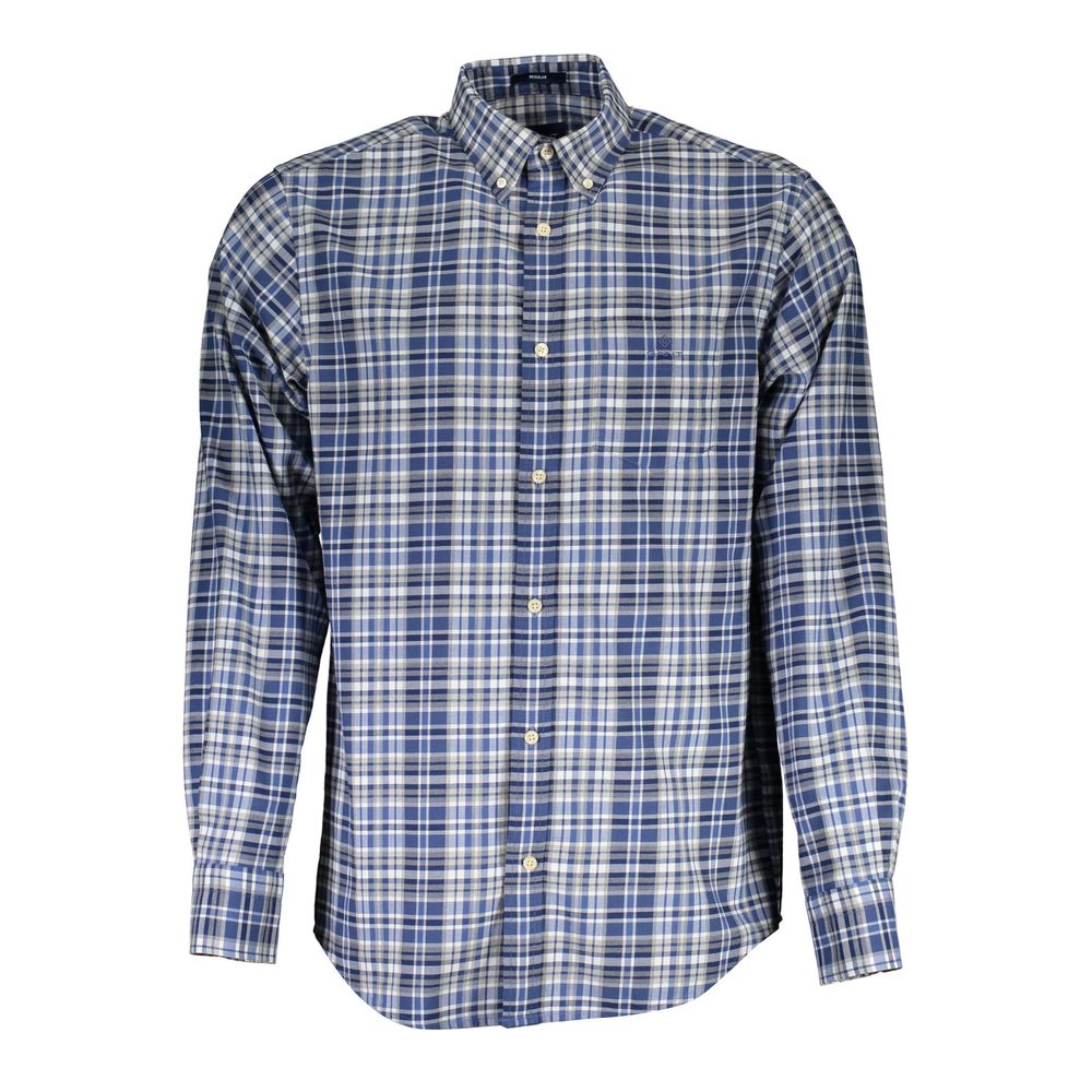 Gant Blue Cotton Men Shirt | Regal Royce