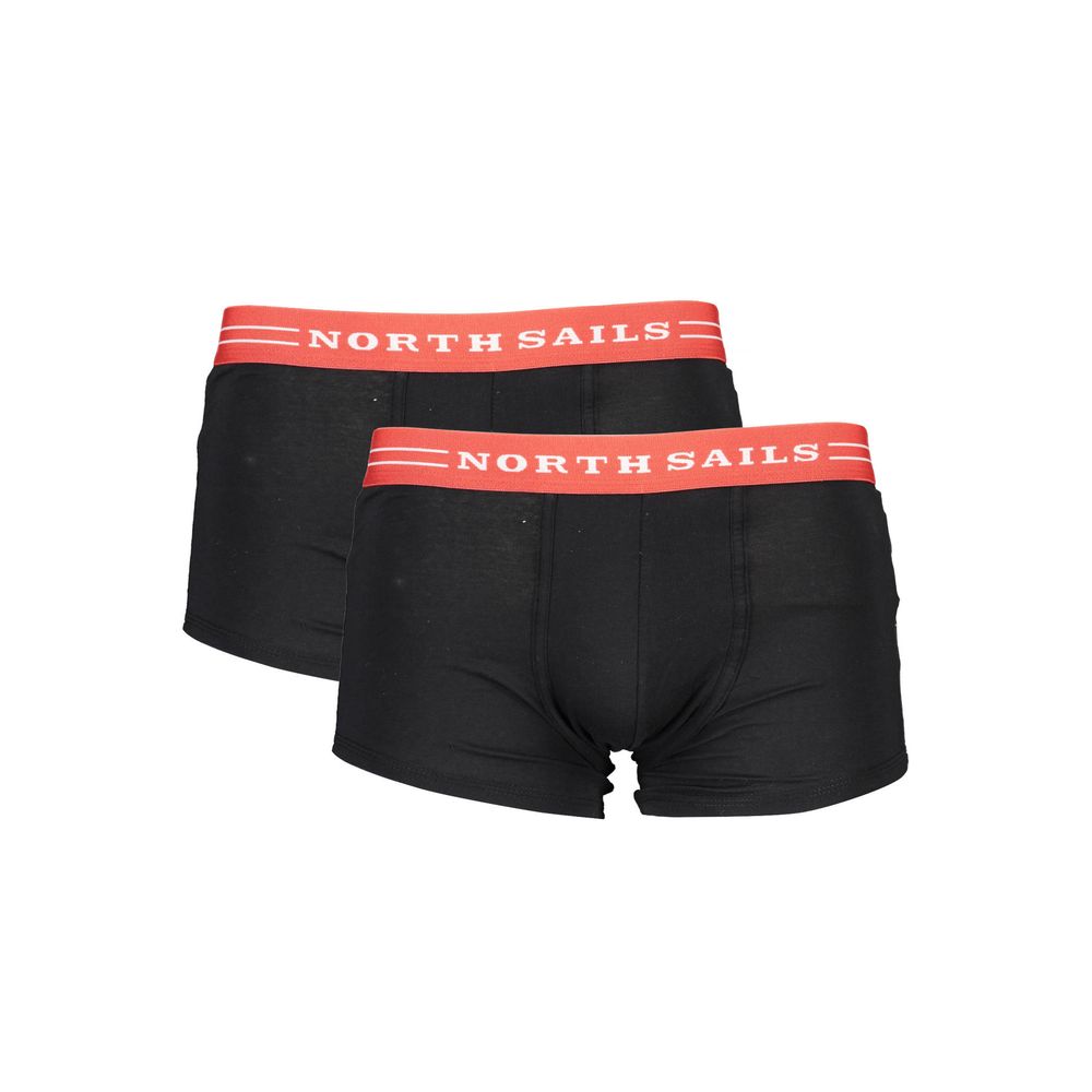 North Sails Black Cotton Men Boxer Shorts | Regal Royce