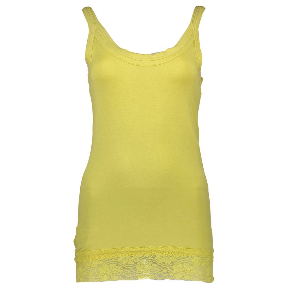 Silvian Heach Giallo Cotton Women T-Shirt | Regal Royce