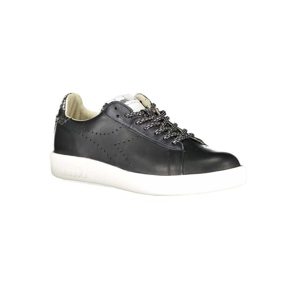 Diadora Black Leather Women Sneaker | Regal Royce