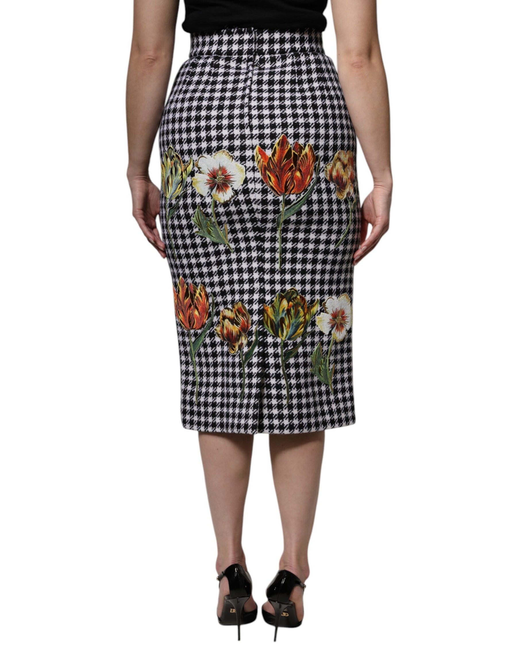 Dolce & Gabbana Multicolor Floral Print High Waist Pencil Cut Skirt | Regal Royce