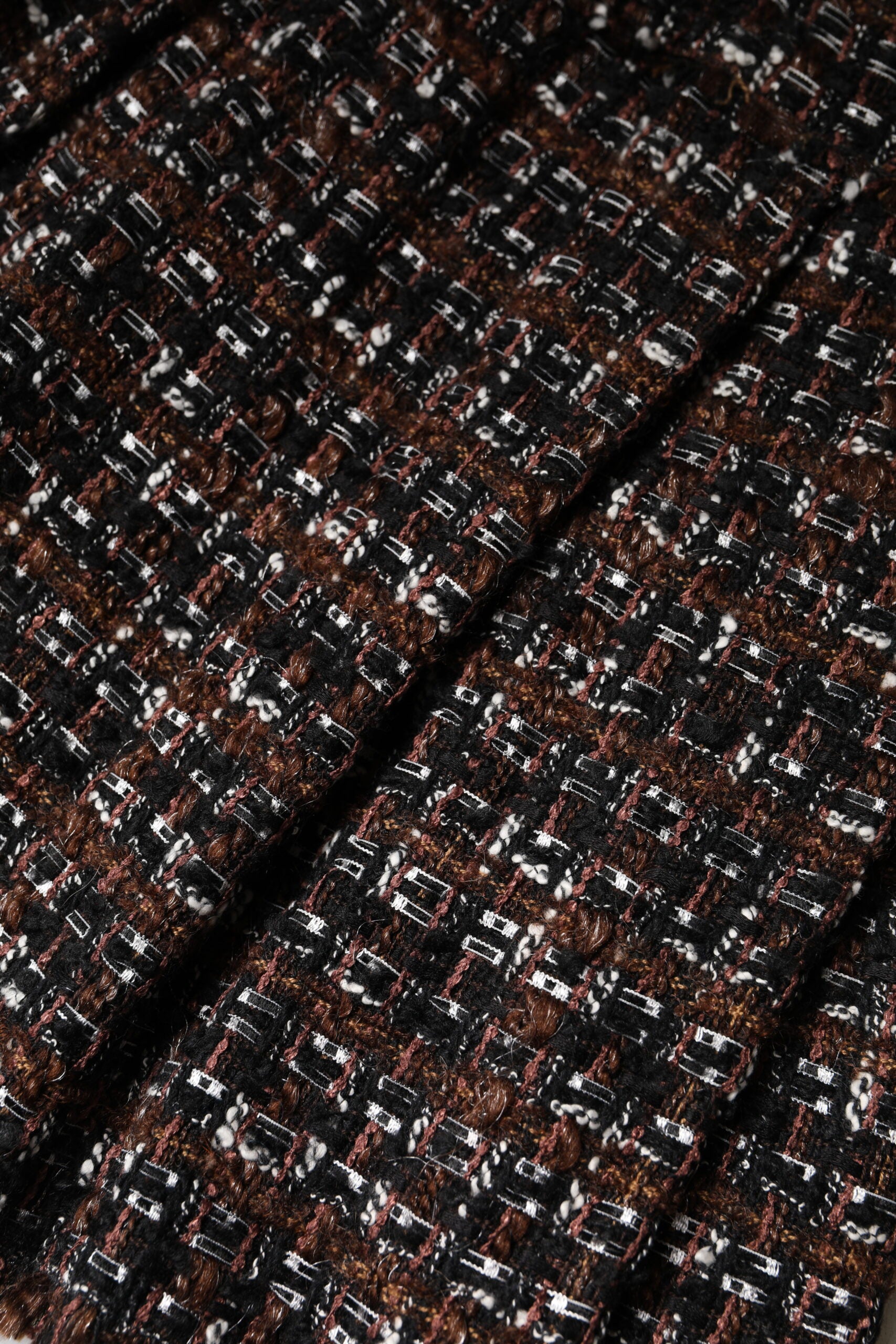 Dolce & Gabbana Multicolor High Waist Tartan Tweed Mini Skirt | Regal Royce