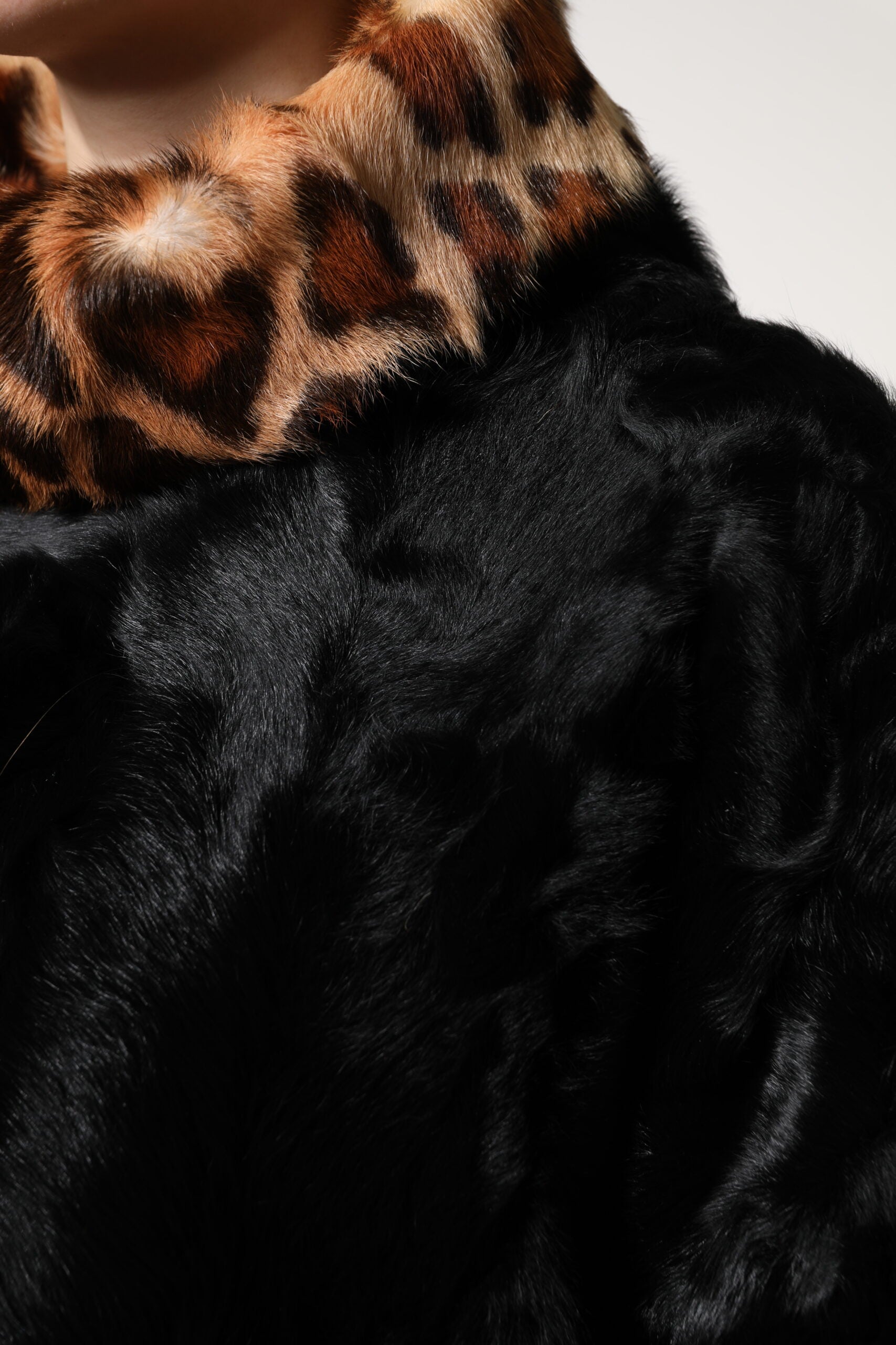 Dolce & Gabbana Black Lamb Fur Short Women Coat Jacket | Regal Royce