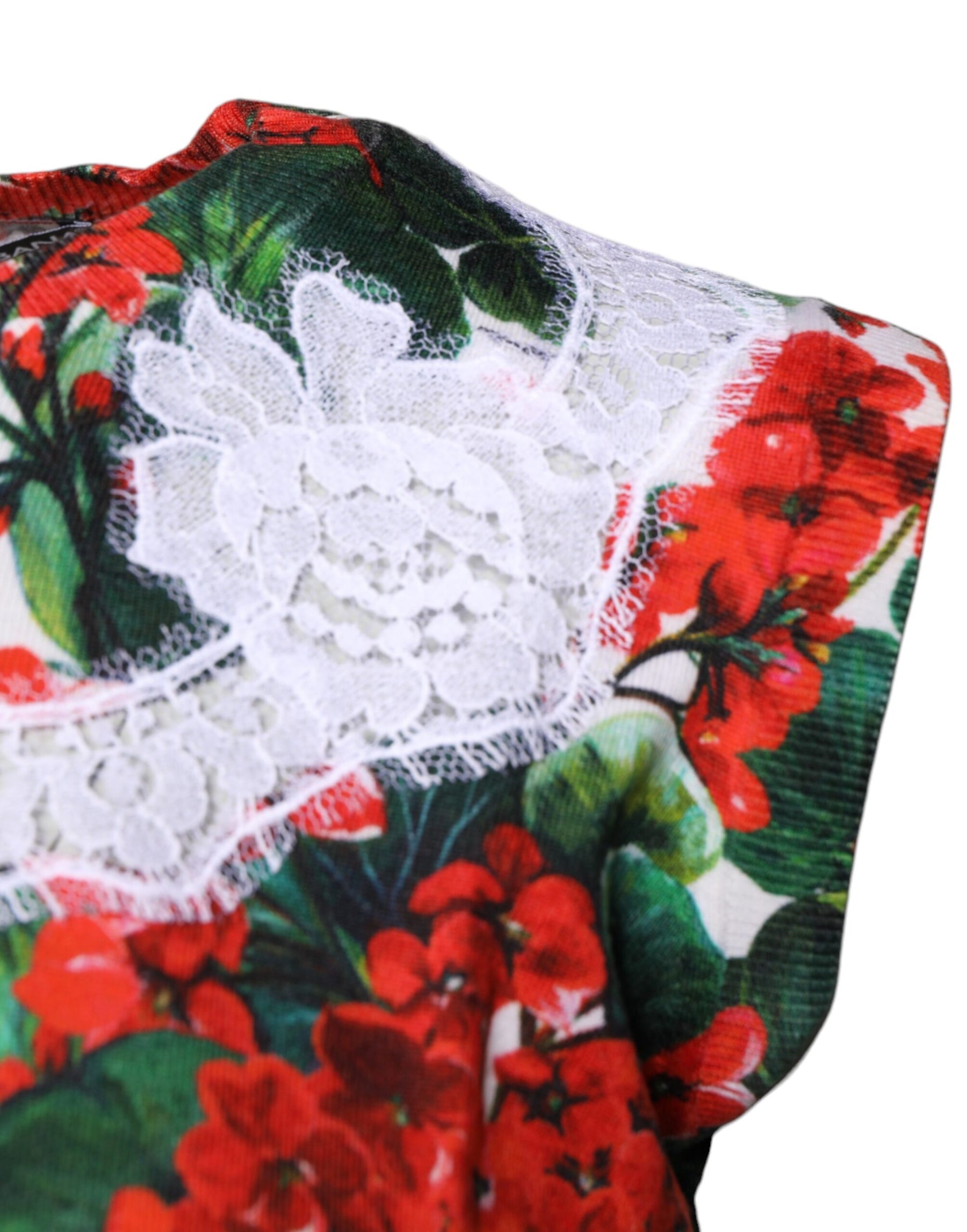 Dolce & Gabbana Multicolor Floral Lace Sleeveless Tank Top | Regal Royce