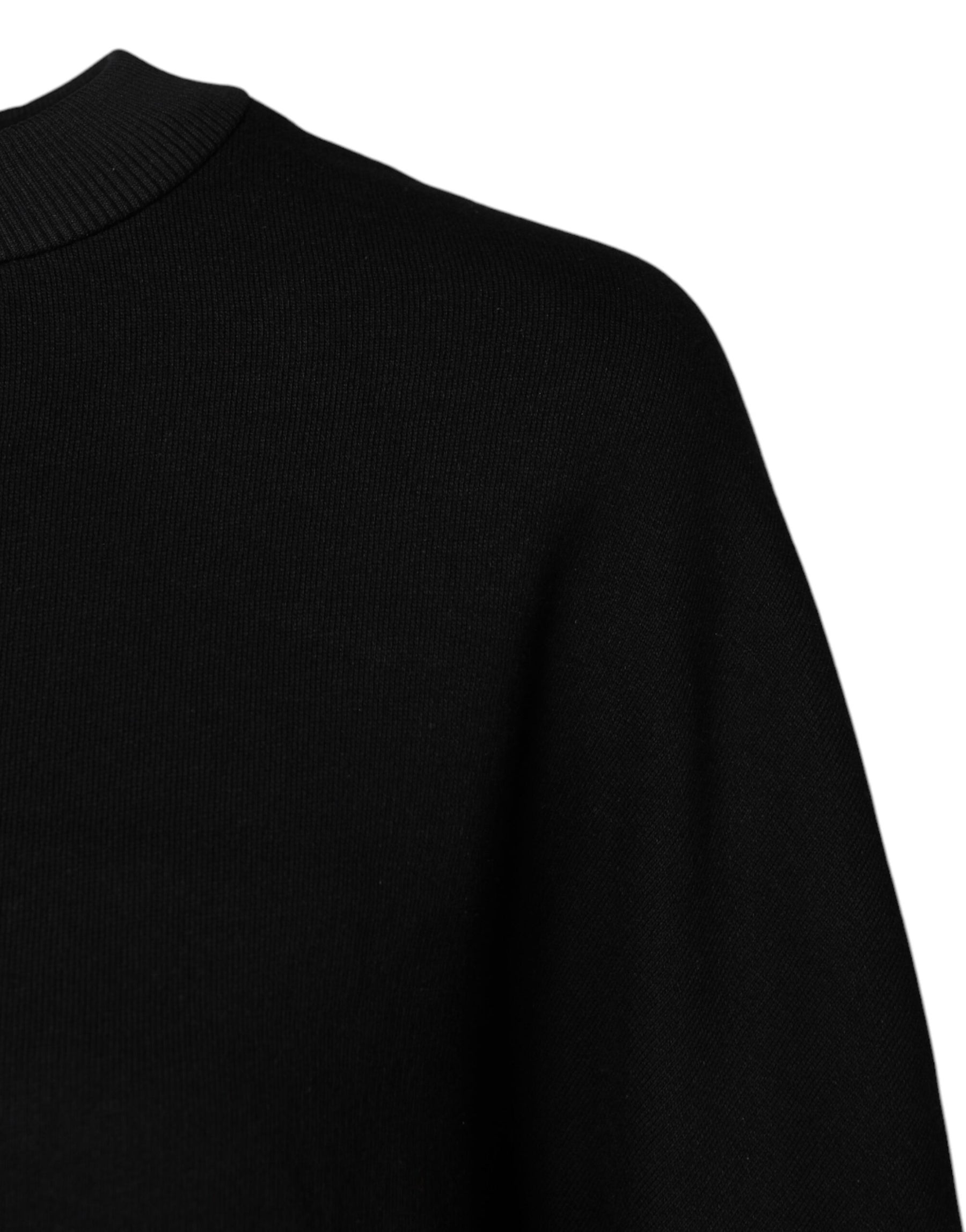 Dolce & Gabbana Black Cotton Crew Neck Sweatshirt Sweater | Regal Royce