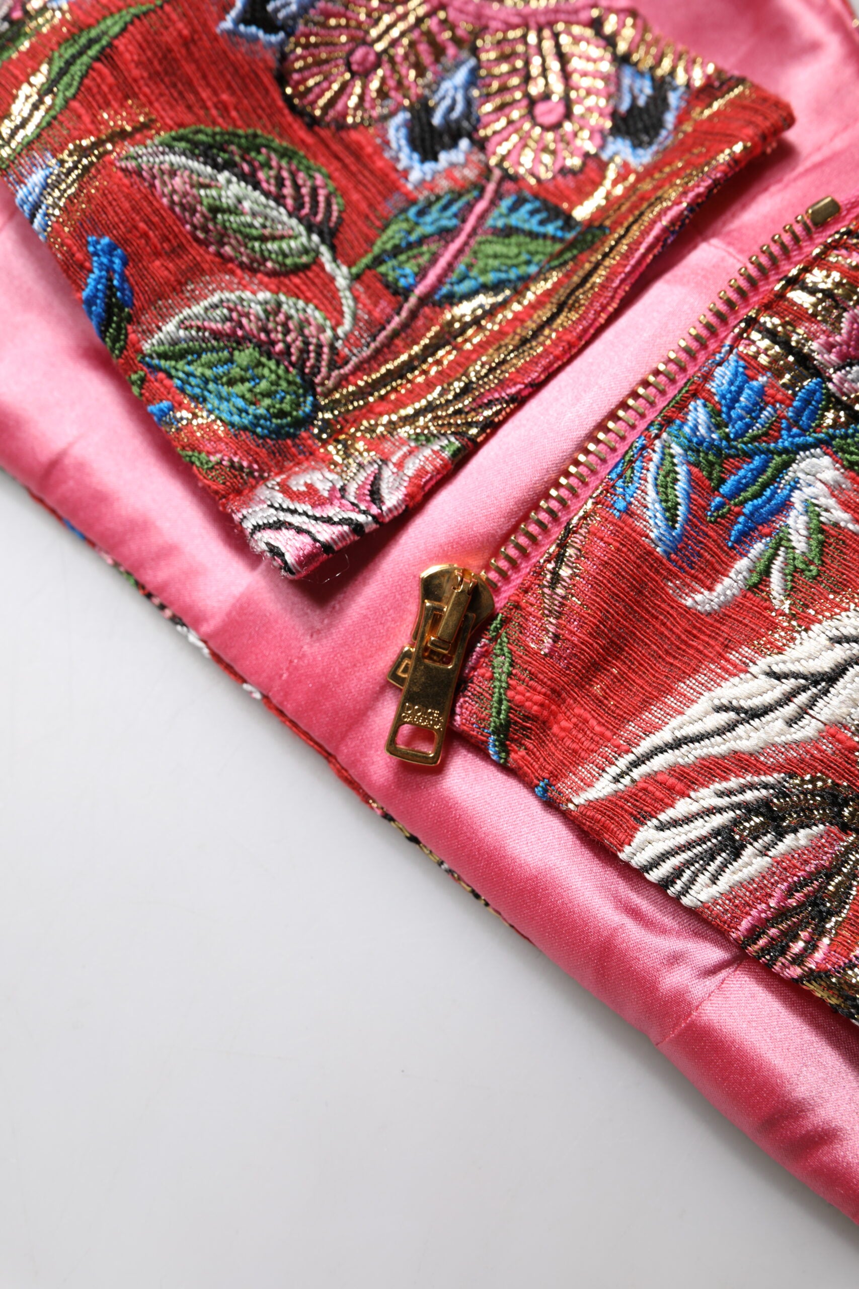 Dolce & Gabbana Red Floral Brocade Cropped Bustier Corset Top | Regal Royce