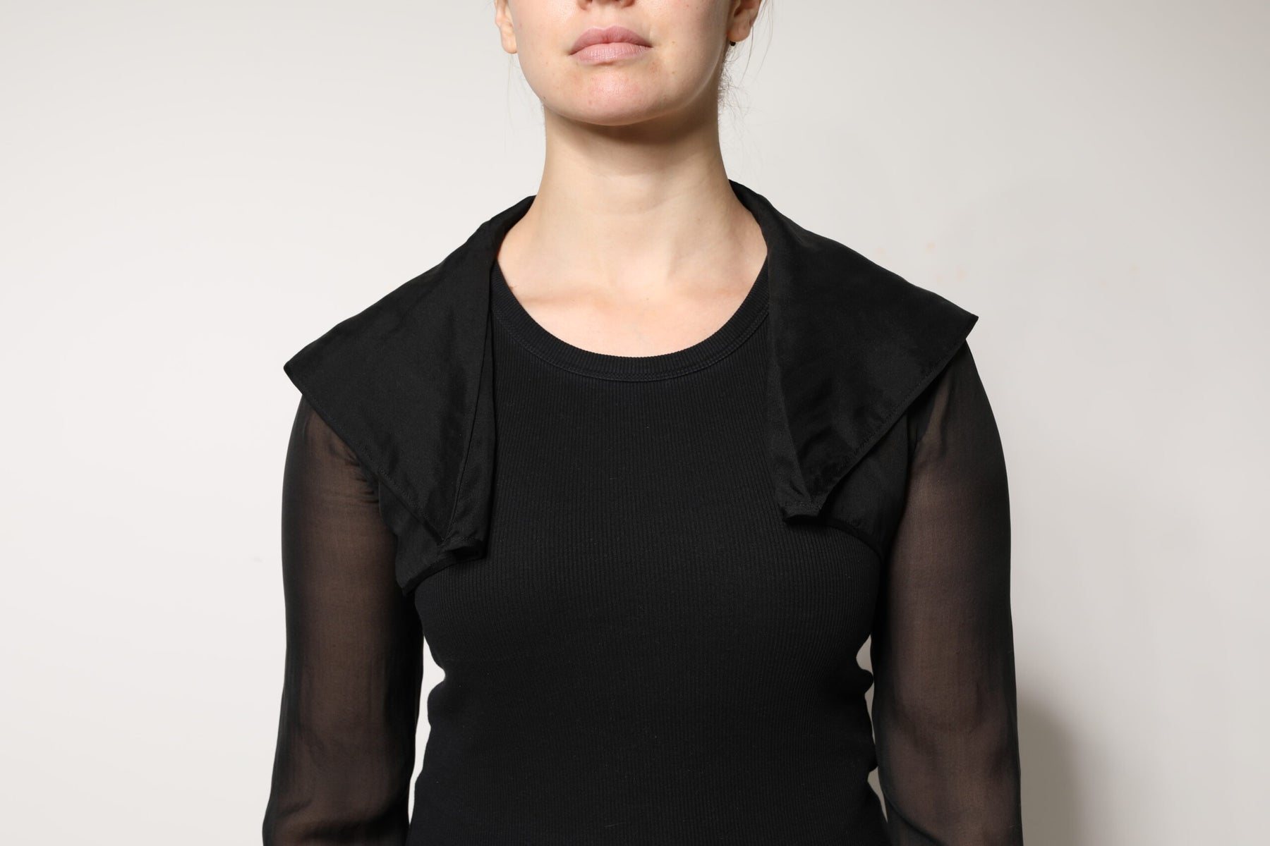 Dolce & Gabbana Black Silk Sheer Long Sleeves Blouse Top | Regal Royce