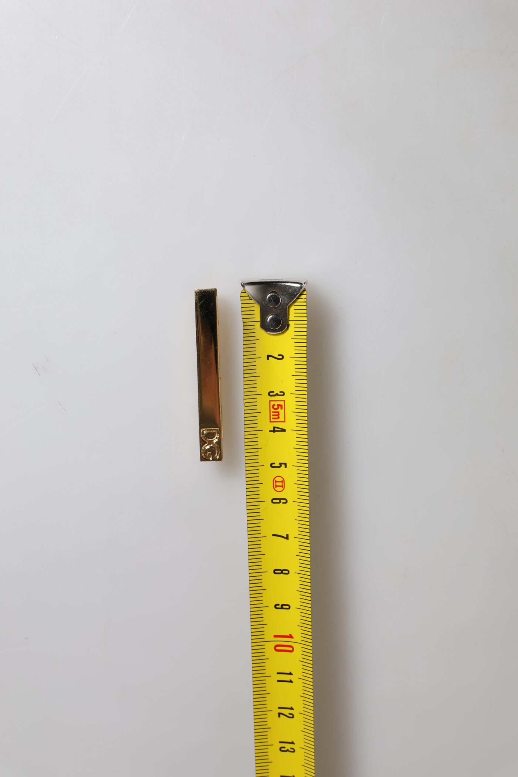 Dolce & Gabbana Gold Tone Brass Crystal Branded Accessory Tie Clip Bar | Regal Royce