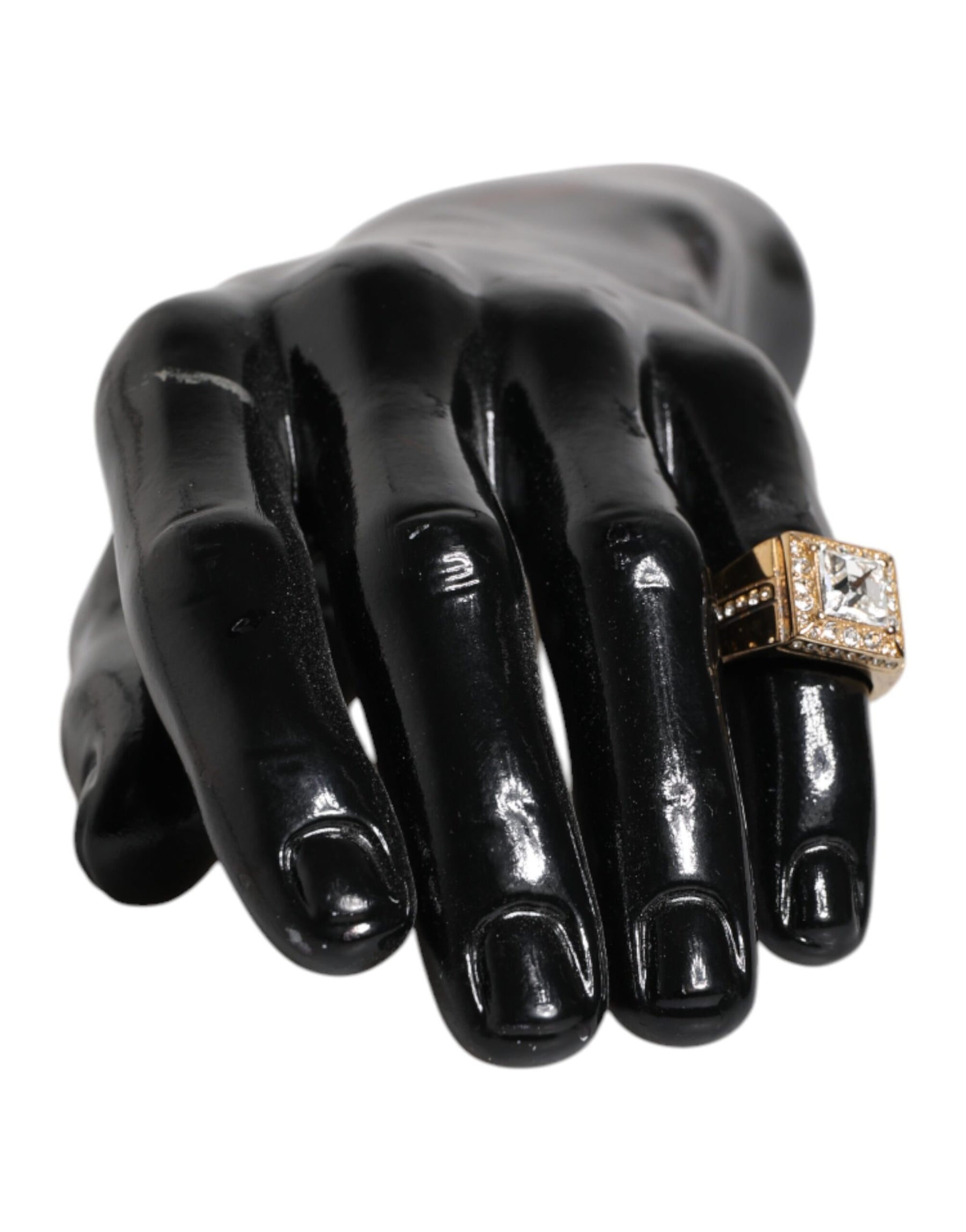 Dolce & Gabbana Gold Tone Sterling Silver 925 Crystals Ring | Regal Royce