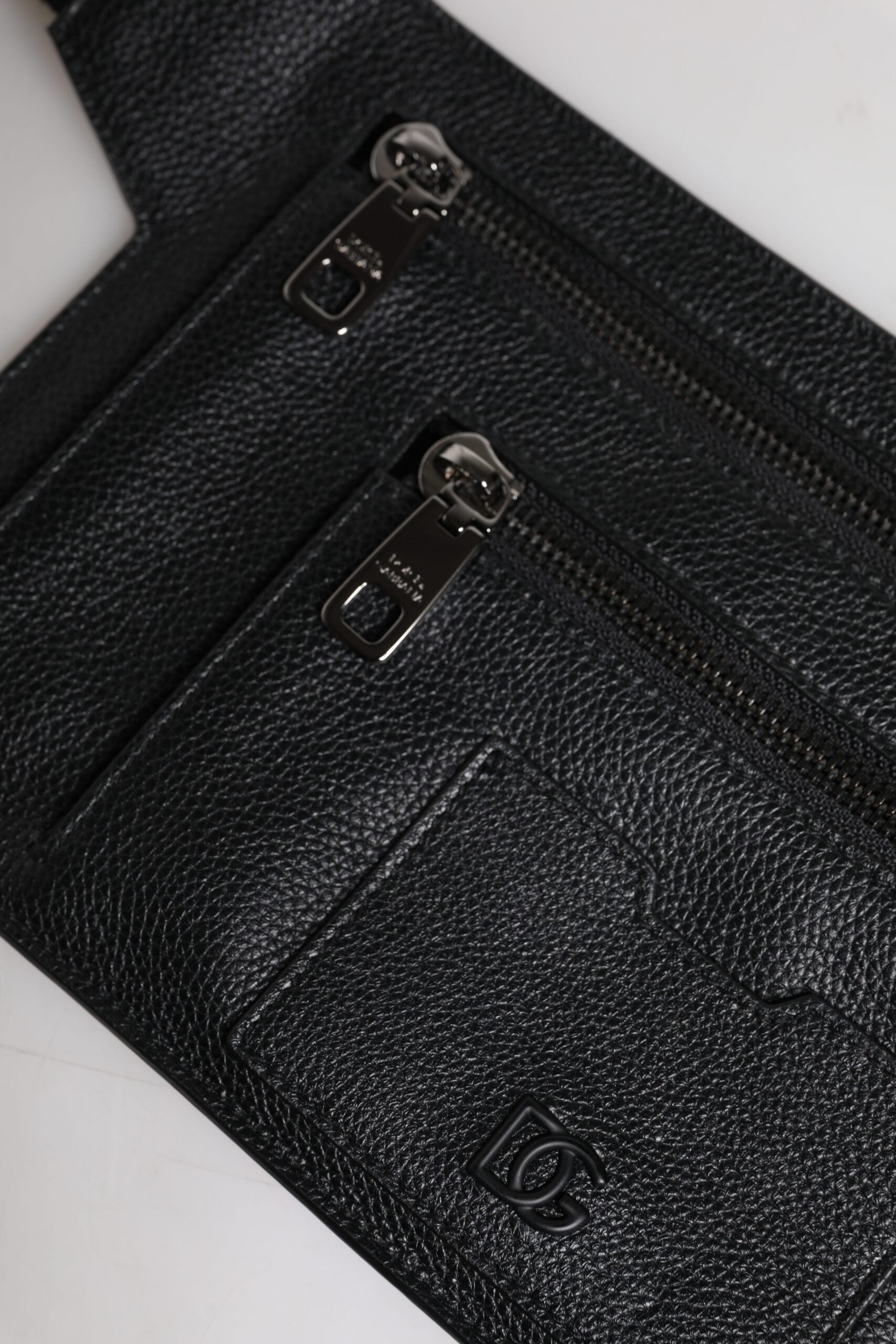 Dolce & Gabbana Black Calfskin Leather Messenger Crossbody Bag | Regal Royce