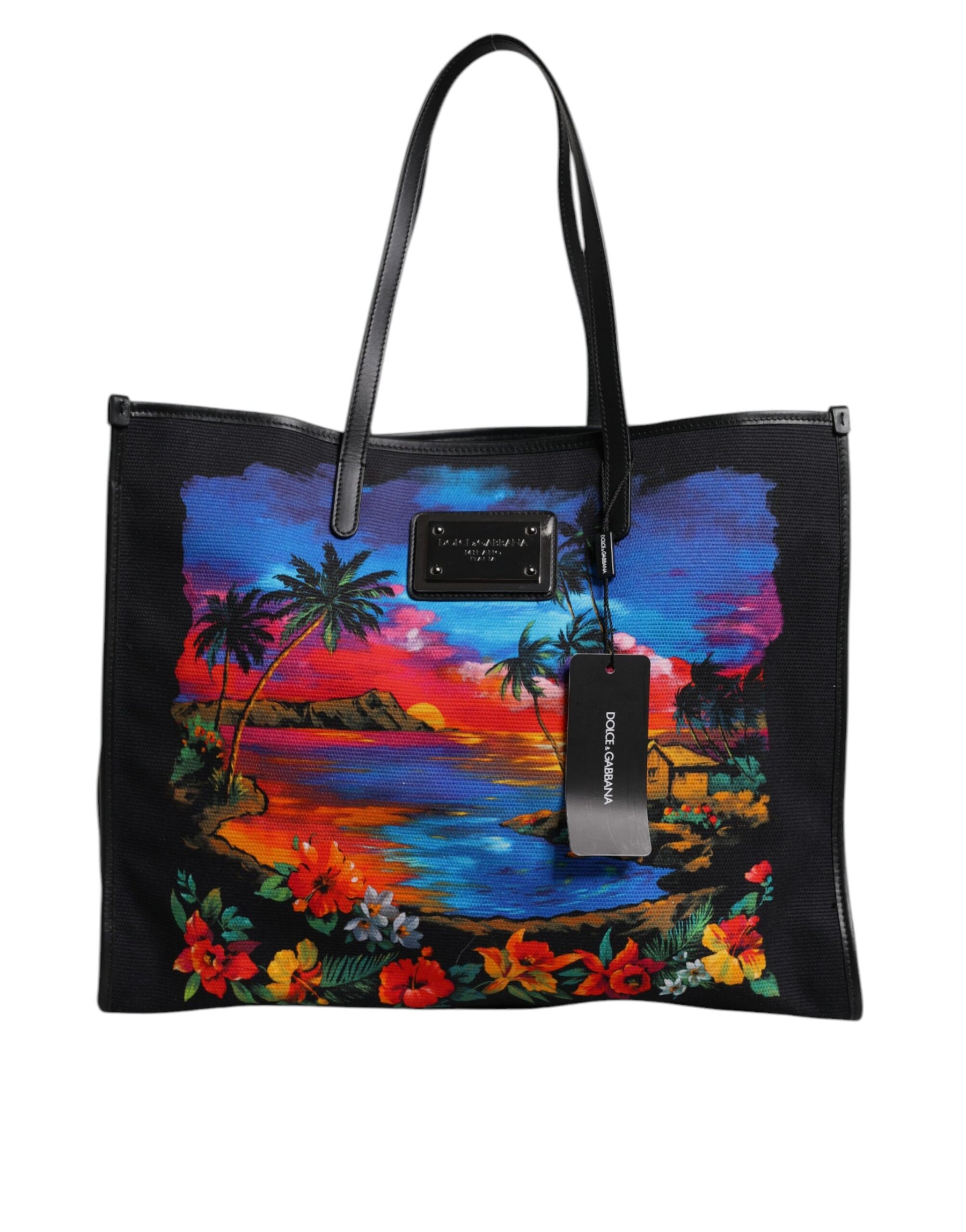 Dolce & Gabbana Multicolor Graphic Printed Top Handle Shopping Tote Bag | Regal Royce