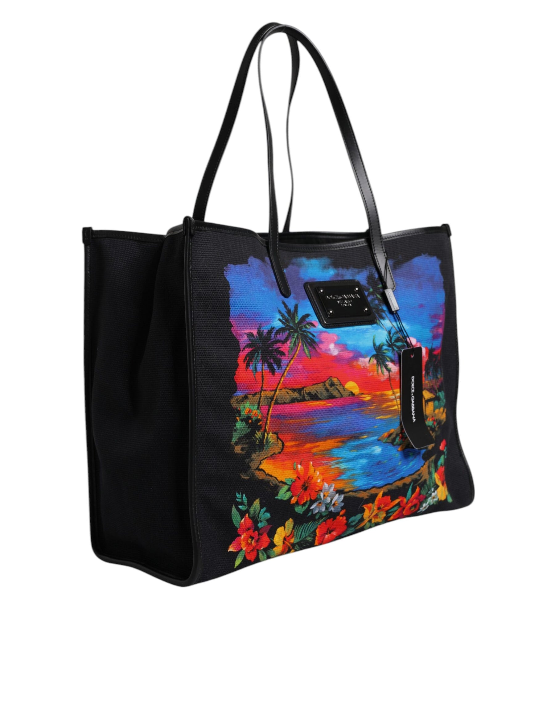 Dolce & Gabbana Multicolor Graphic Printed Top Handle Shopping Tote Bag | Regal Royce