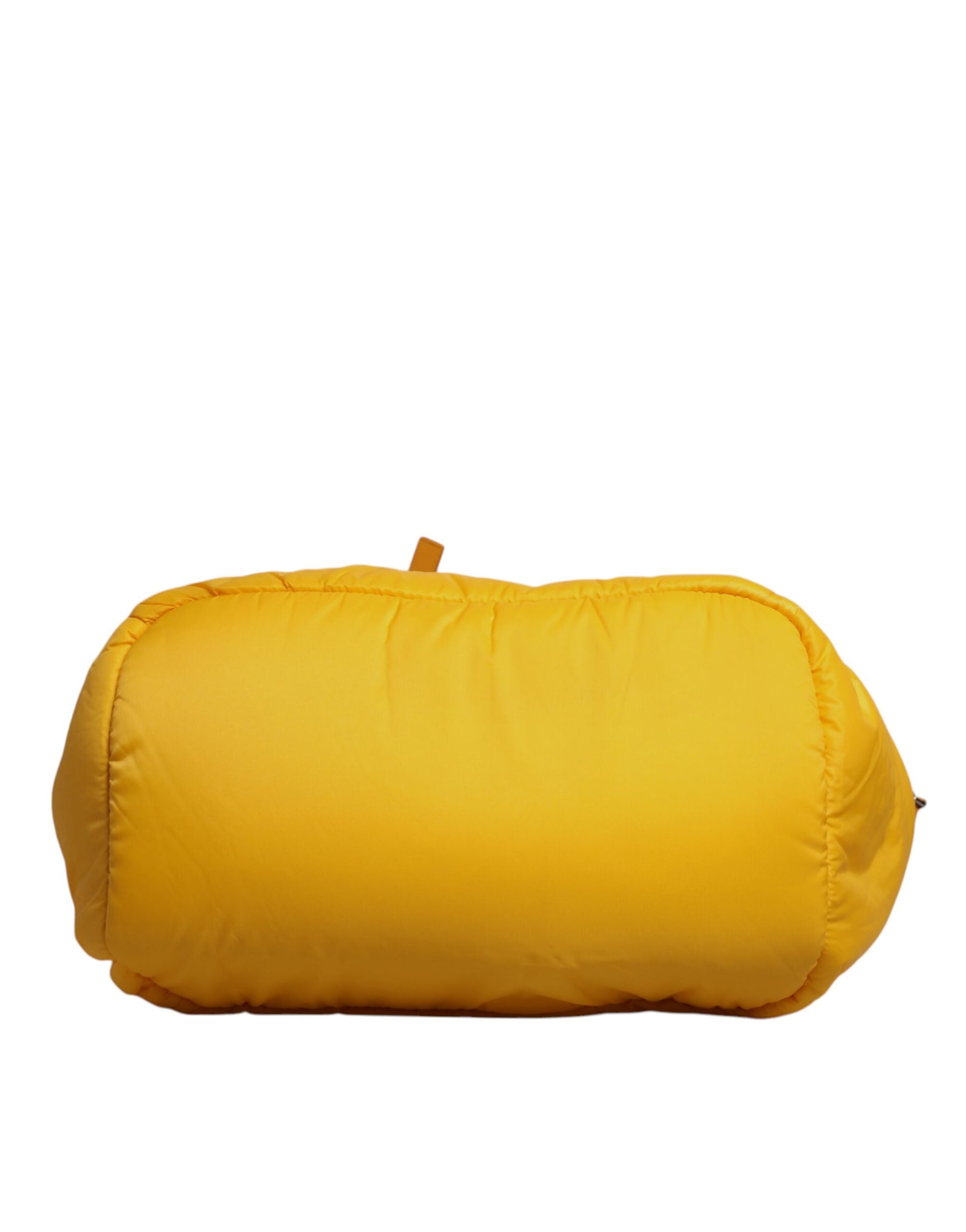 Dolce & Gabbana Yellow Orange Nylon Logo Plaque Hand Shoulder Duffle Bag | Regal Royce