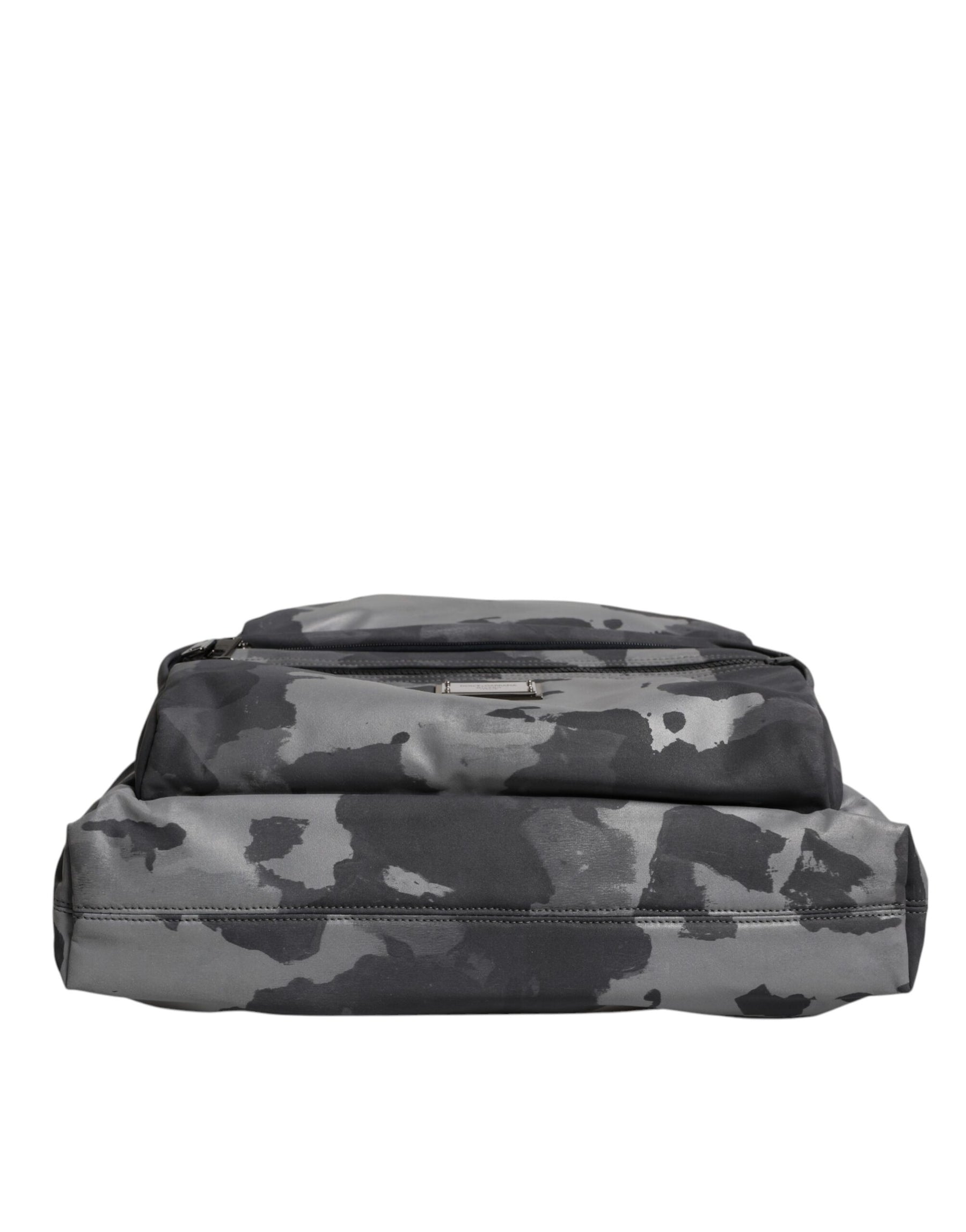 Dolce & Gabbana Gray Camo Cotton Multiple Compartments Tote Bag | Regal Royce